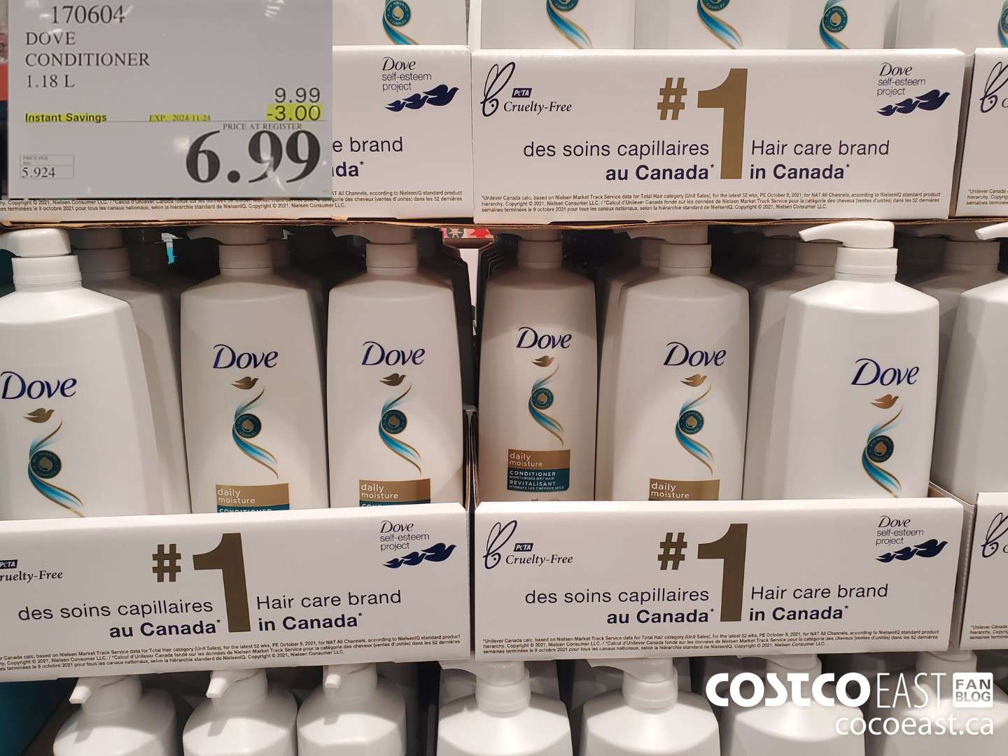 170604 DOVE CONDITIONER 1.18L ($3.00 INSTANT SAVINGS EXPIRES ON 2024-11-24) $6.99