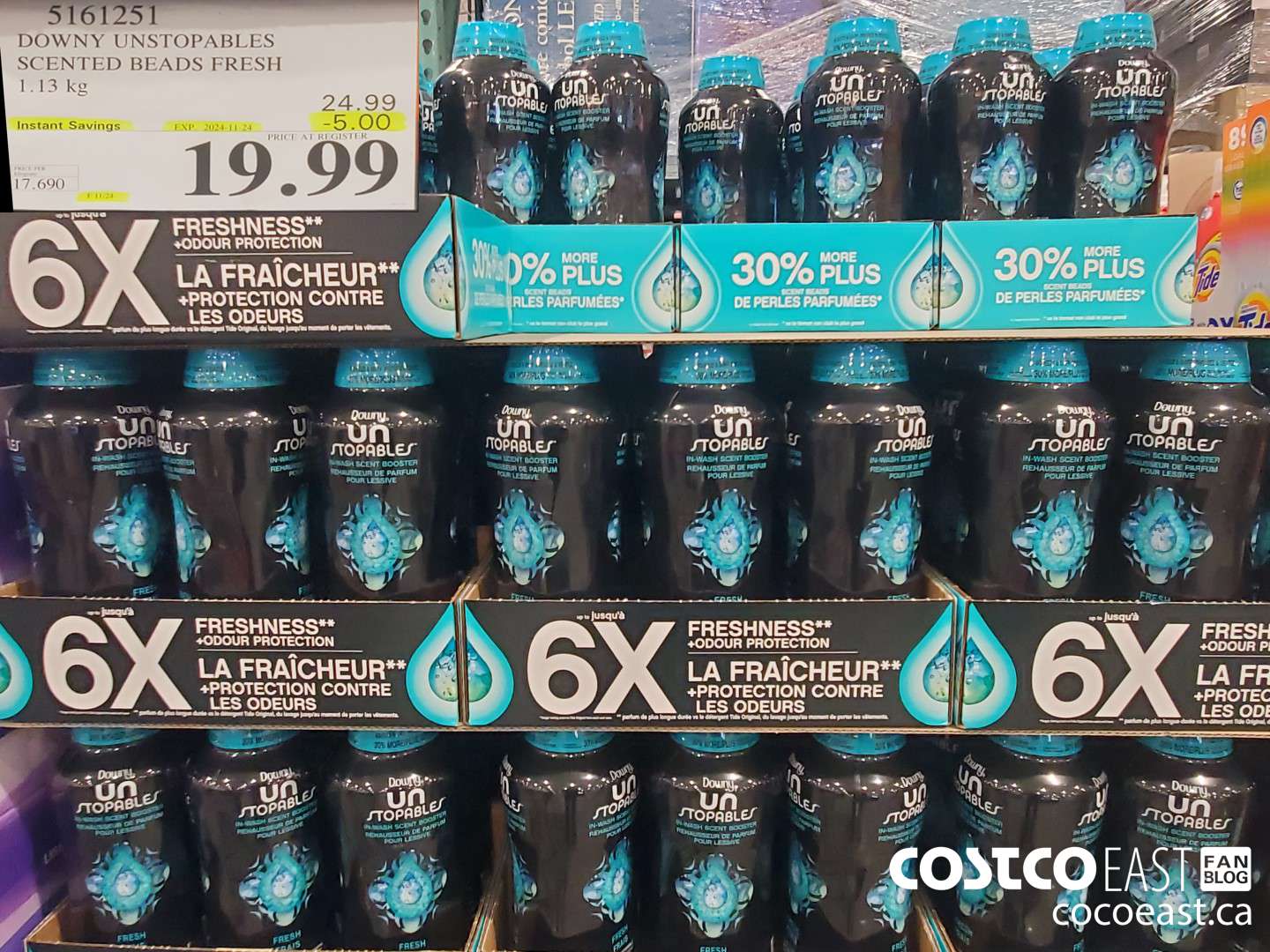 5161251 DOWNY UNSTOPABLES SCENTED BEADS FRESH 1.13 kg  ($5.00 INSTANT SAVINGS EXPIRES ON 2024-11-24) $19.99