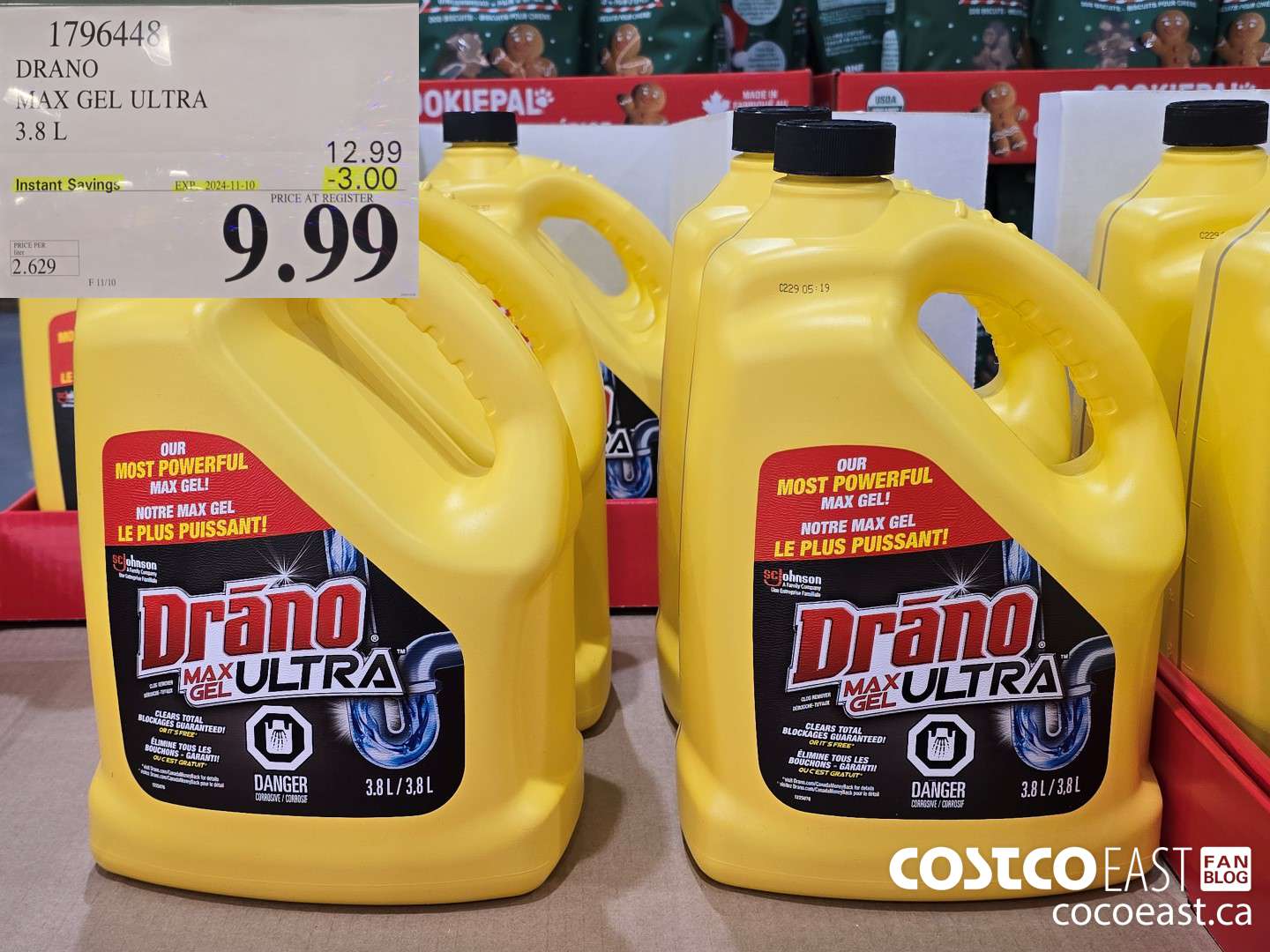 1796448 DRANO MAX GEL ULTRA 3.8L ($3.00 INSTANT SAVINGS EXPIRES ON 2024-11-10) $9.99