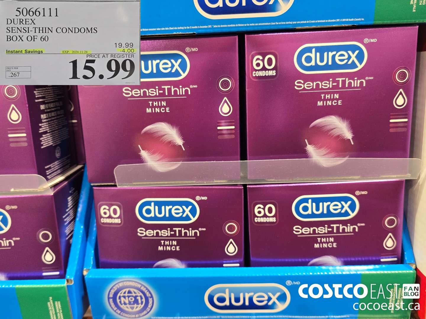 5066111 DUREX SENSI-THIN CONDOMS BOX OF 60 ($4.00 INSTANT SAVINGS EXPIRES ON 2024-11-24) $15.99