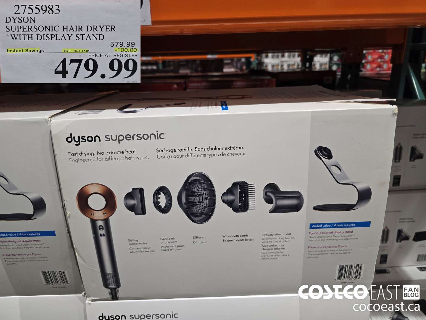 2755983 DYSON SUPERSONIC HAIR DRYER WITH DISPLAY STAND ($100.00 INSTANT SAVINGS EXPIRES ON 2024-12-05) $479.99