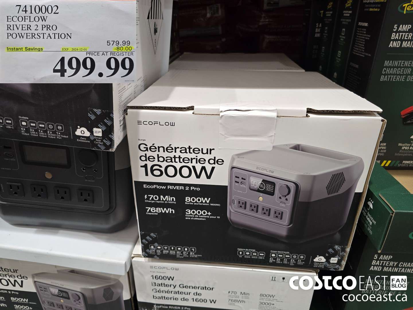 7410002 ECOFLOW RIVER 2 PRO POWERSTATION ($80.00 INSTANT SAVINGS EXPIRES ON 2024-12-01) $499.99