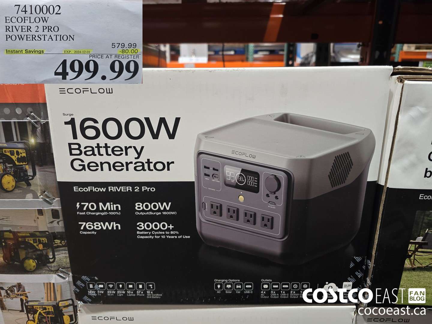 7410002 ECOFLOW RIVER 2 PRO POWERSTATION ($80.00 INSTANT SAVINGS EXPIRES ON 2024-12-01) $499.99