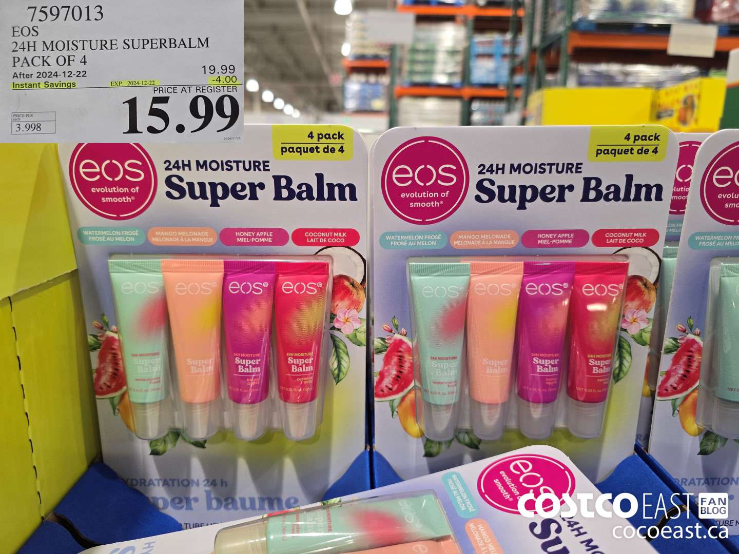 7597013 EOS 24H MOISTURE SUPERBALM PACK OF 4 ($4.00 INSTANT SAVINGS EXPIRES ON 2024-12-22) $15.99