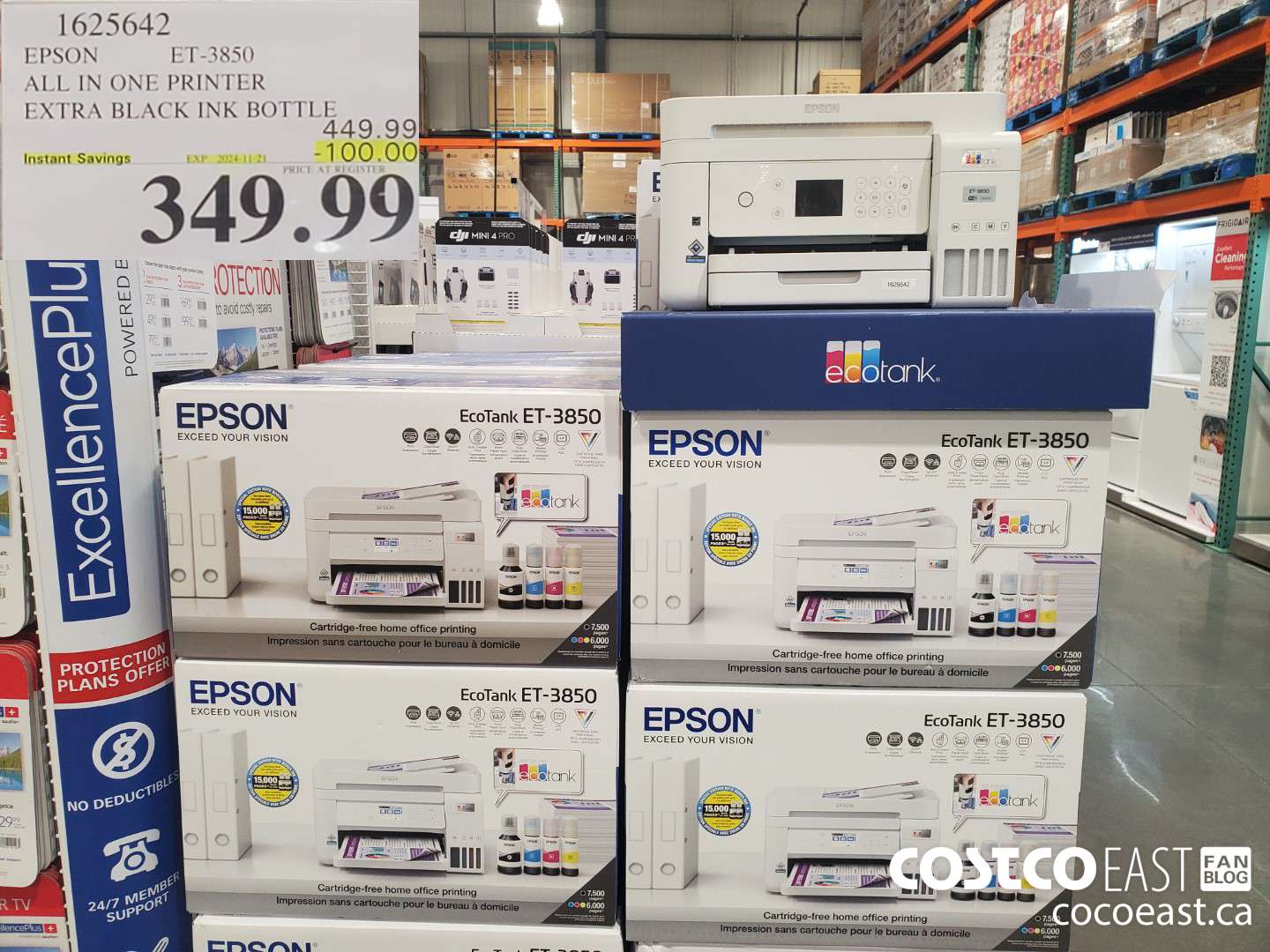 1625642 EPSON ET-3850 ALL IN ONE PRINTER EXTRA BLACK INK BOTTLE ($100.00 INSTANT SAVINGS EXPIRES ON 2024-11-21) $349.99