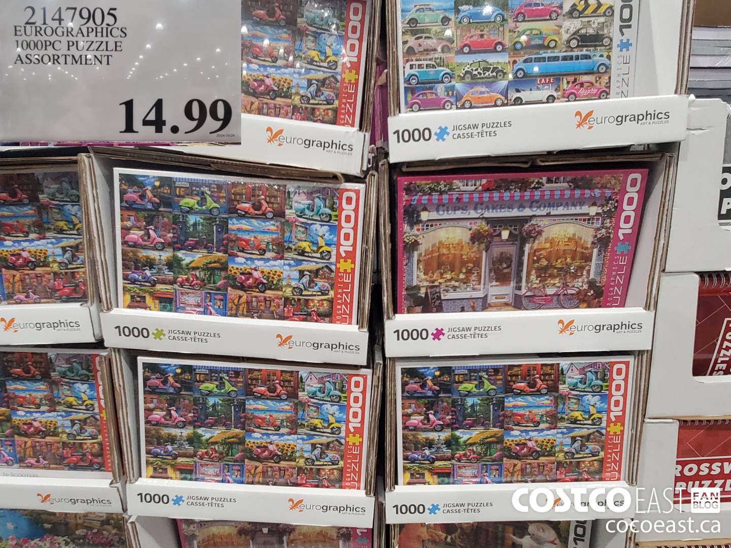 2147905 EUROGRAPHICS 1000PC PUZZLE ASSORTMENT $14.99