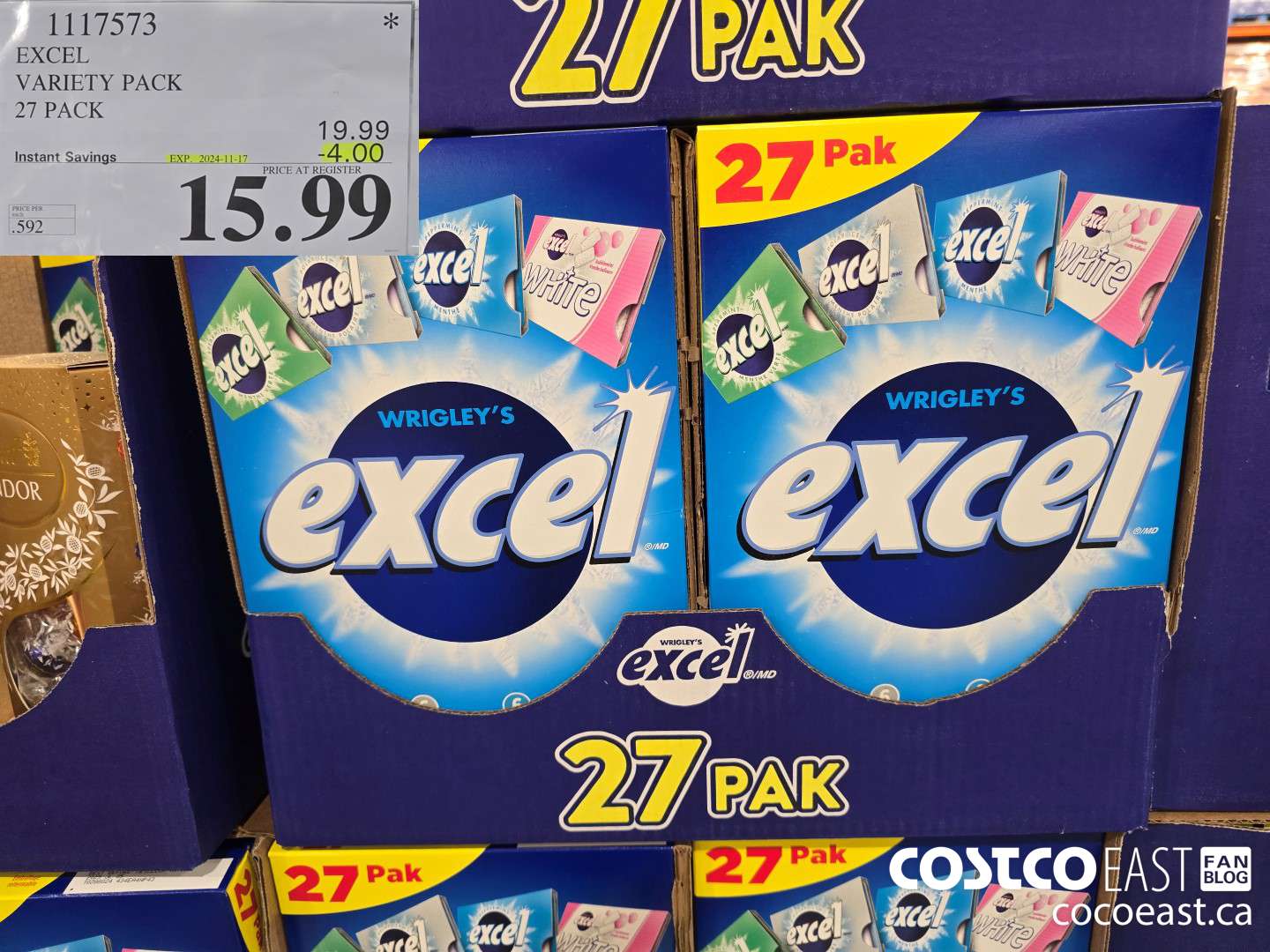 1117573 EXCEL VARIETY PACK 27 PACK  ($4.00 INSTANT SAVINGS EXPIRES ON 2024-11-17) $15.99