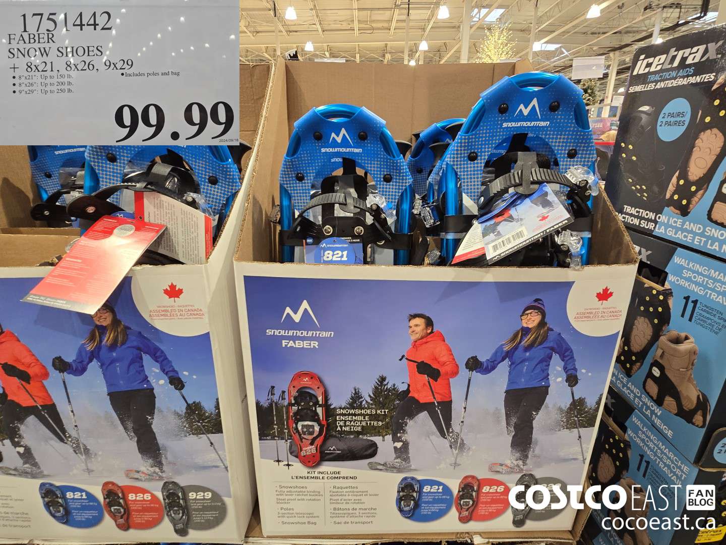 1751442 FABER SNOW SHOES + 8X21, 8X26, 9X29 $99.99