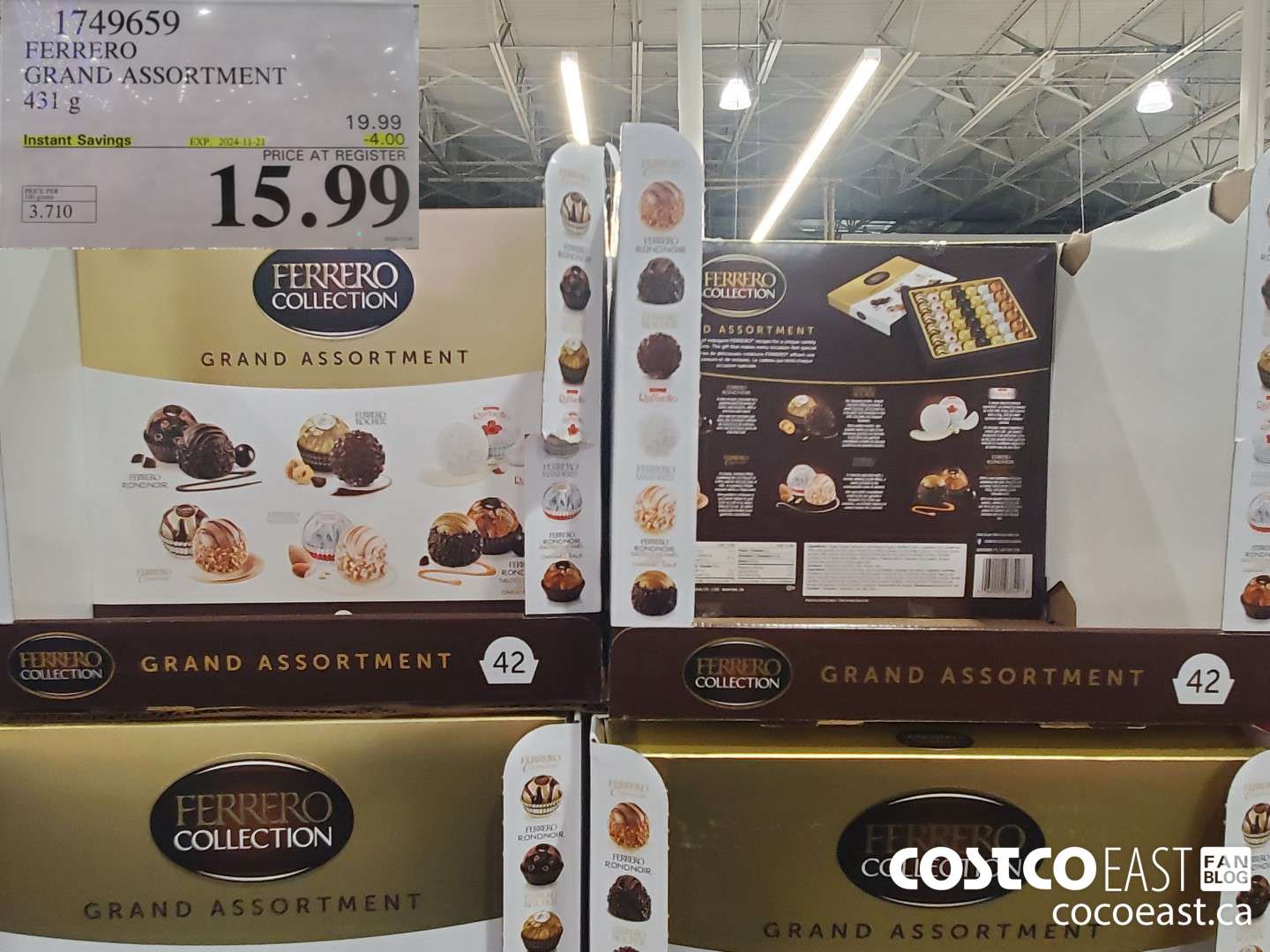 1749659 FERRERO GRAND ASSORTMENT 431 G ($4.00 INSTANT SAVINGS EXPIRES ON 2024-11-21) $15.99