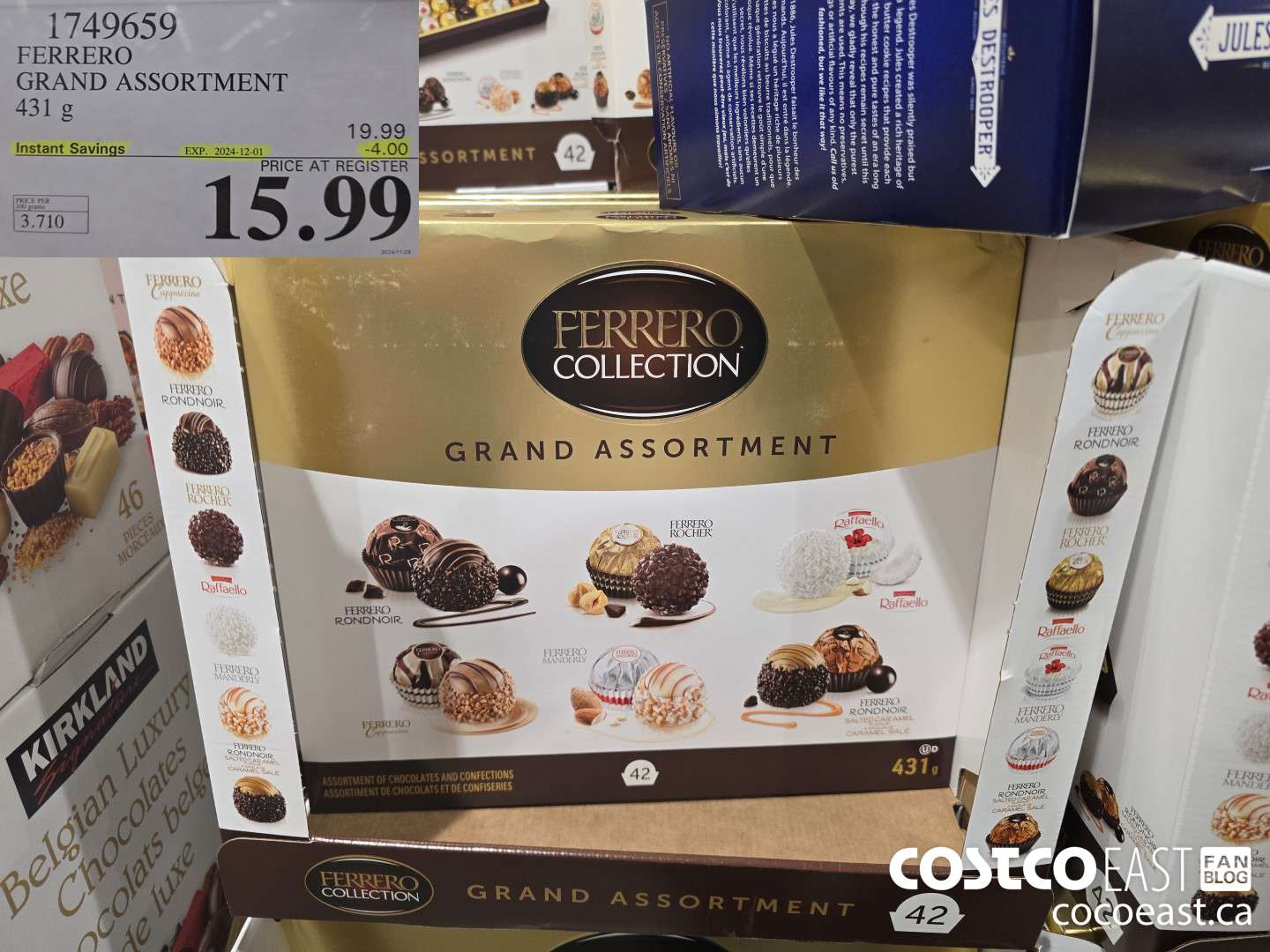 1749659 FERRERO GRAND ASSORTMENT 431 G ($4.00 INSTANT SAVINGS EXPIRES ON 2024-12-01) $15.99