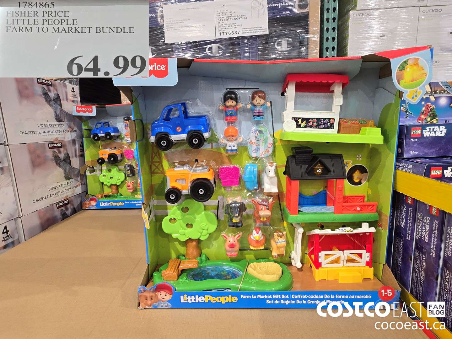 1784865 FISHER PRICE LITTLE PEOPLE FARM TO MARKET BUNDLE $64.99