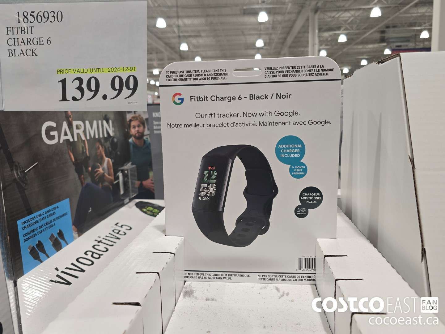 1856930 FITBIT CHARGE 6 BLACK $139.99