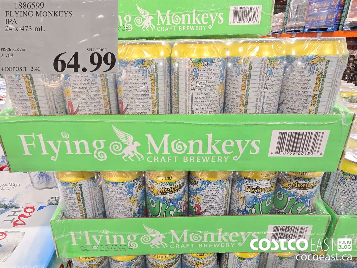 1886599 FLYING MONKEYS IPA 24 x 473 mL $64.99