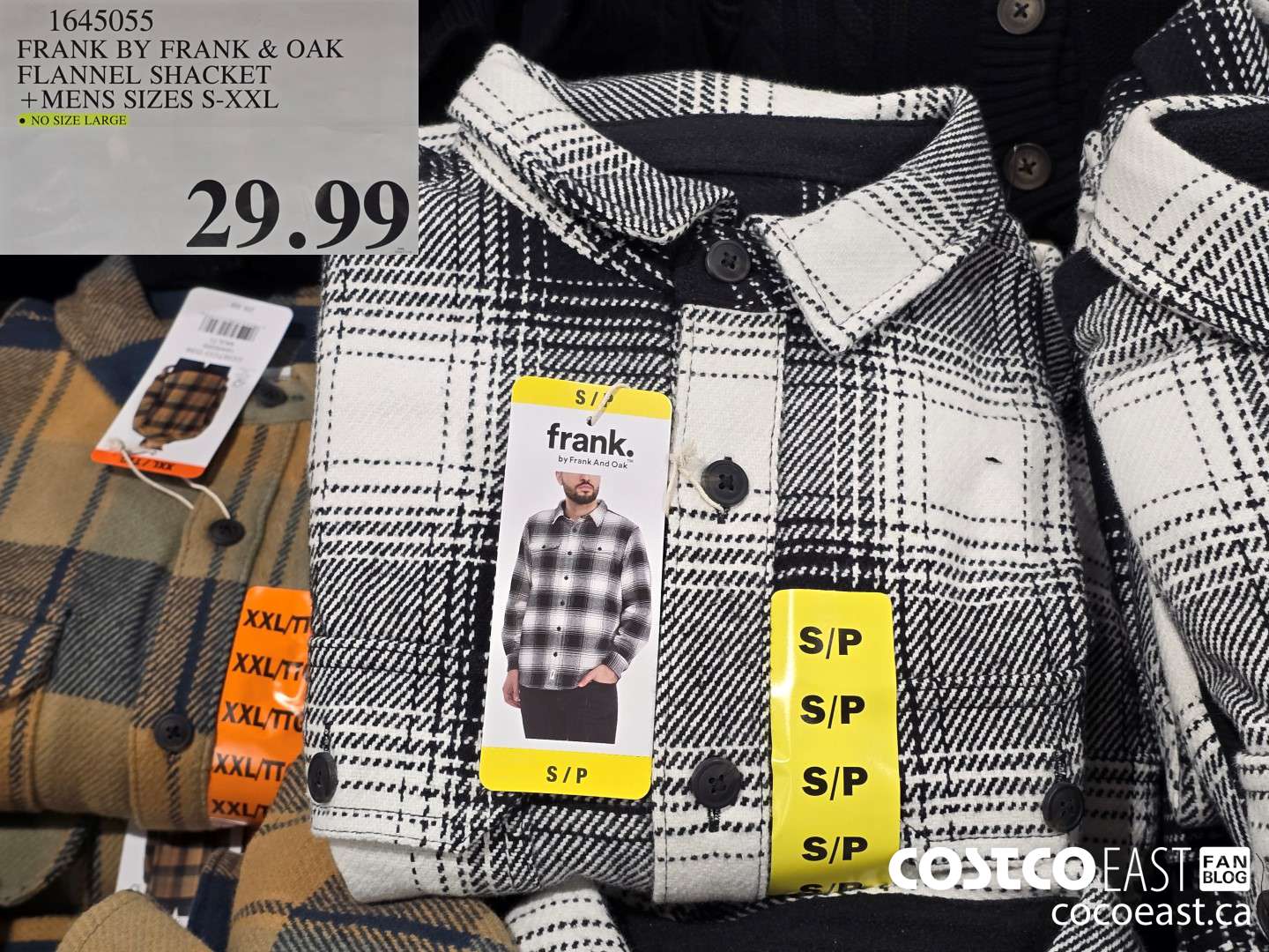 1645055 FRANK BY FRANK & OAK FLANNEL SHACKET +MENS SIZES S-XXL $29.99