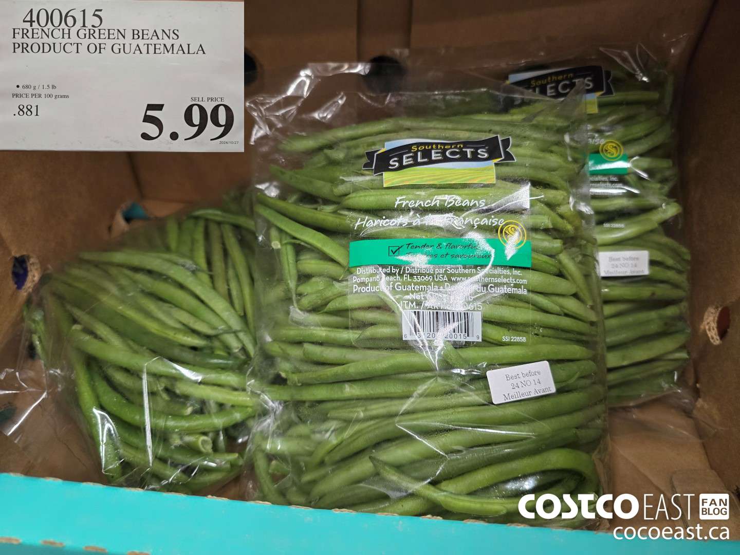 400615 FRENCH GREEN BEANS PRODUCT OF GUATEMALA $5.99