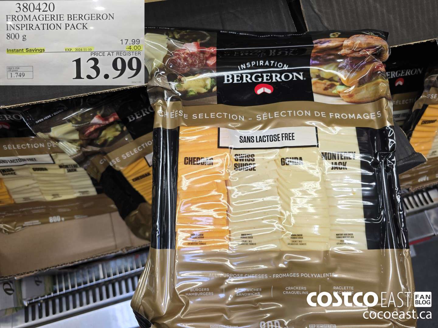 380420 FROMAGERIE BERGERON INSPIRATION PACK 800 G ($4.00 INSTANT SAVINGS EXPIRES ON 2024-11-10) $13.99