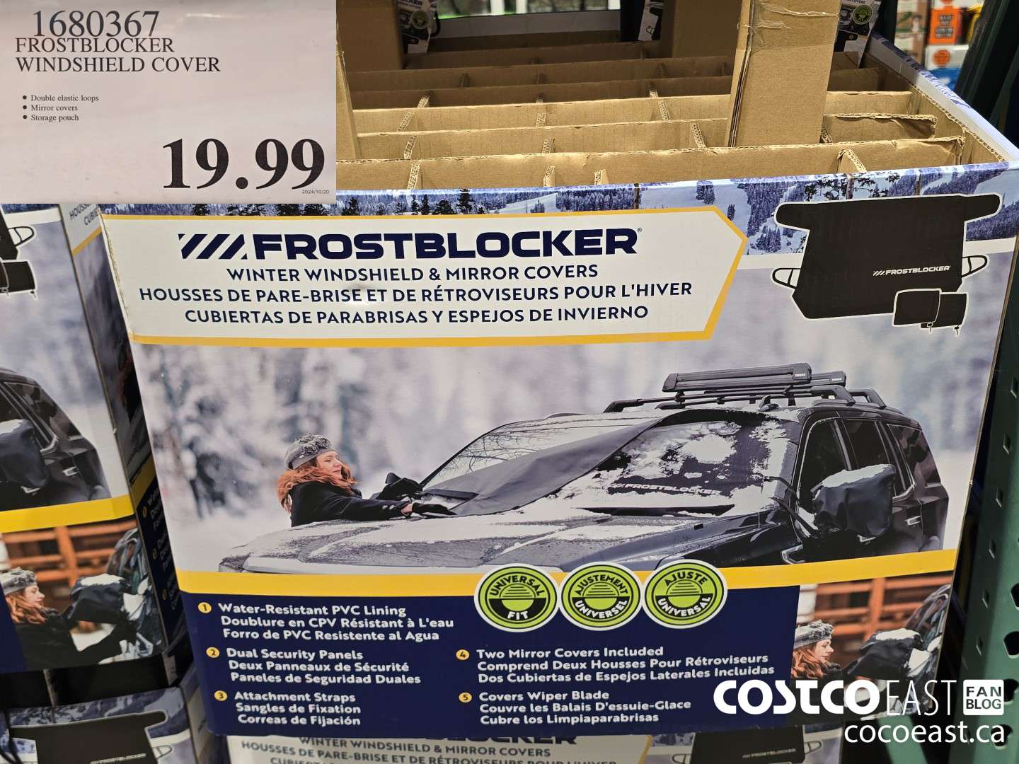 680367 FROSTBLOCKER WINDSHIELD COVER $19.99