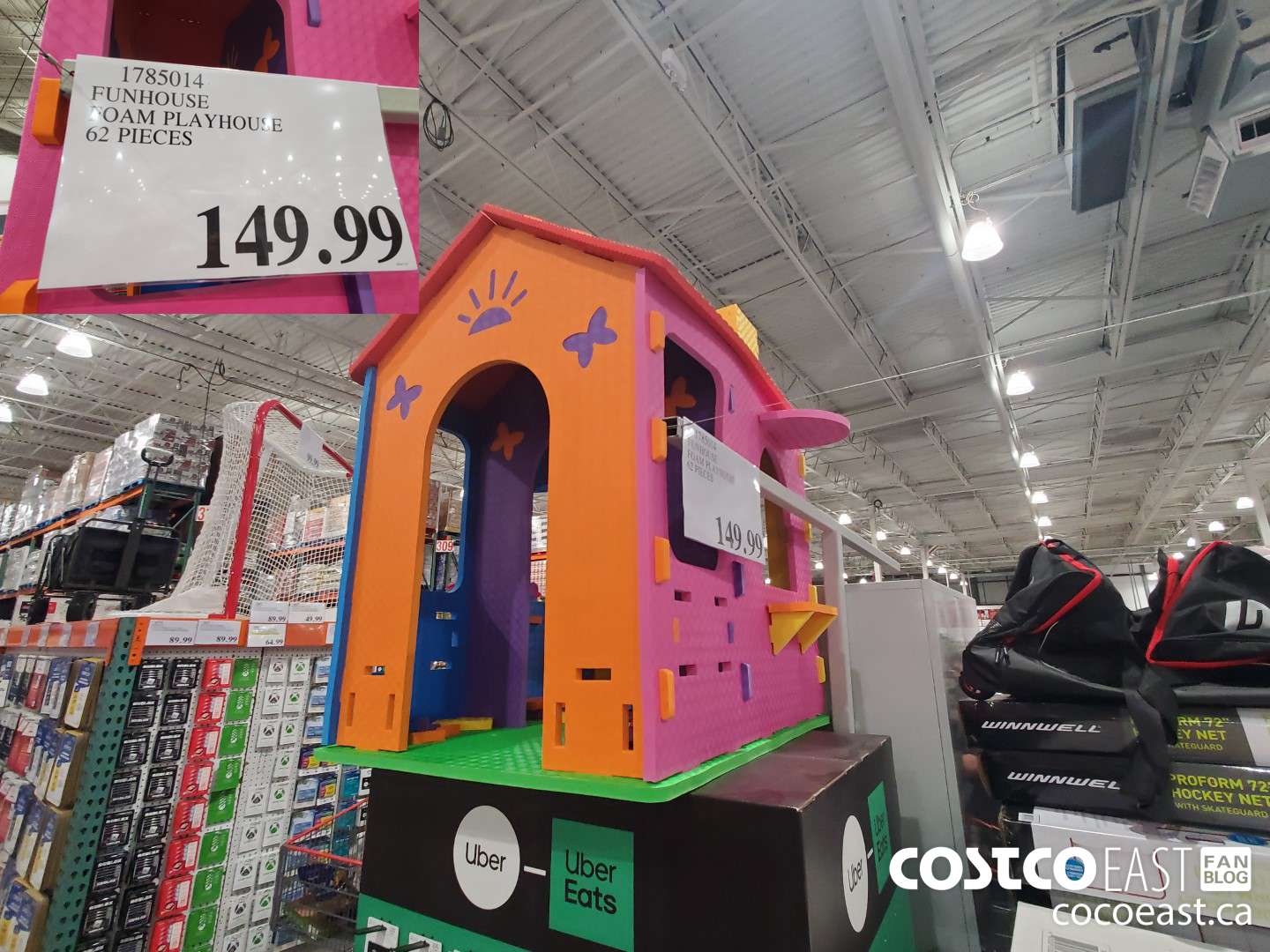 1785014 FUNHOUSE FOAM PLAYHOUSE 62 PIECES $149.99