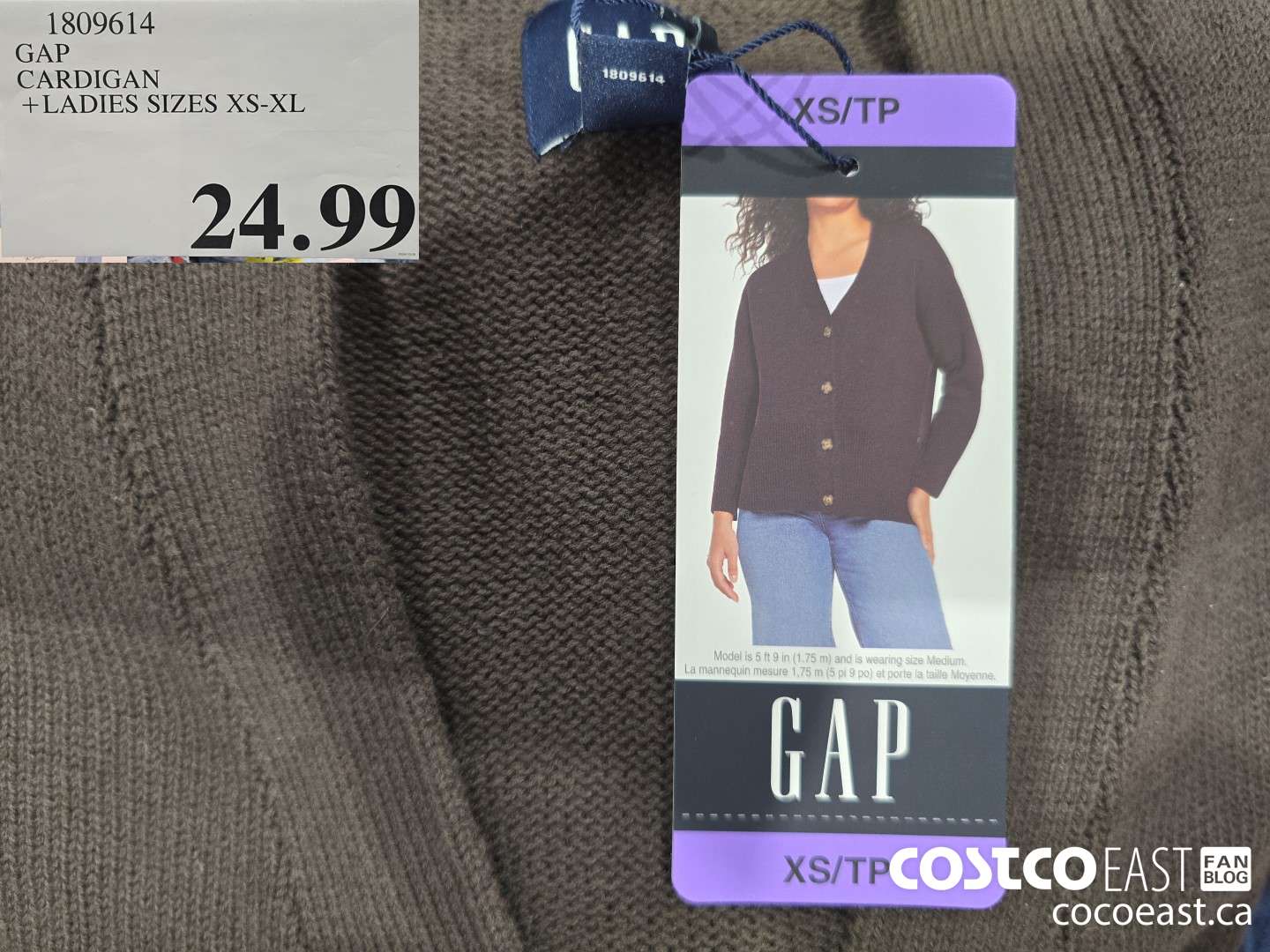 1809614 GAP CARDIGAN +LADIES SIZES XS-XL $24.99