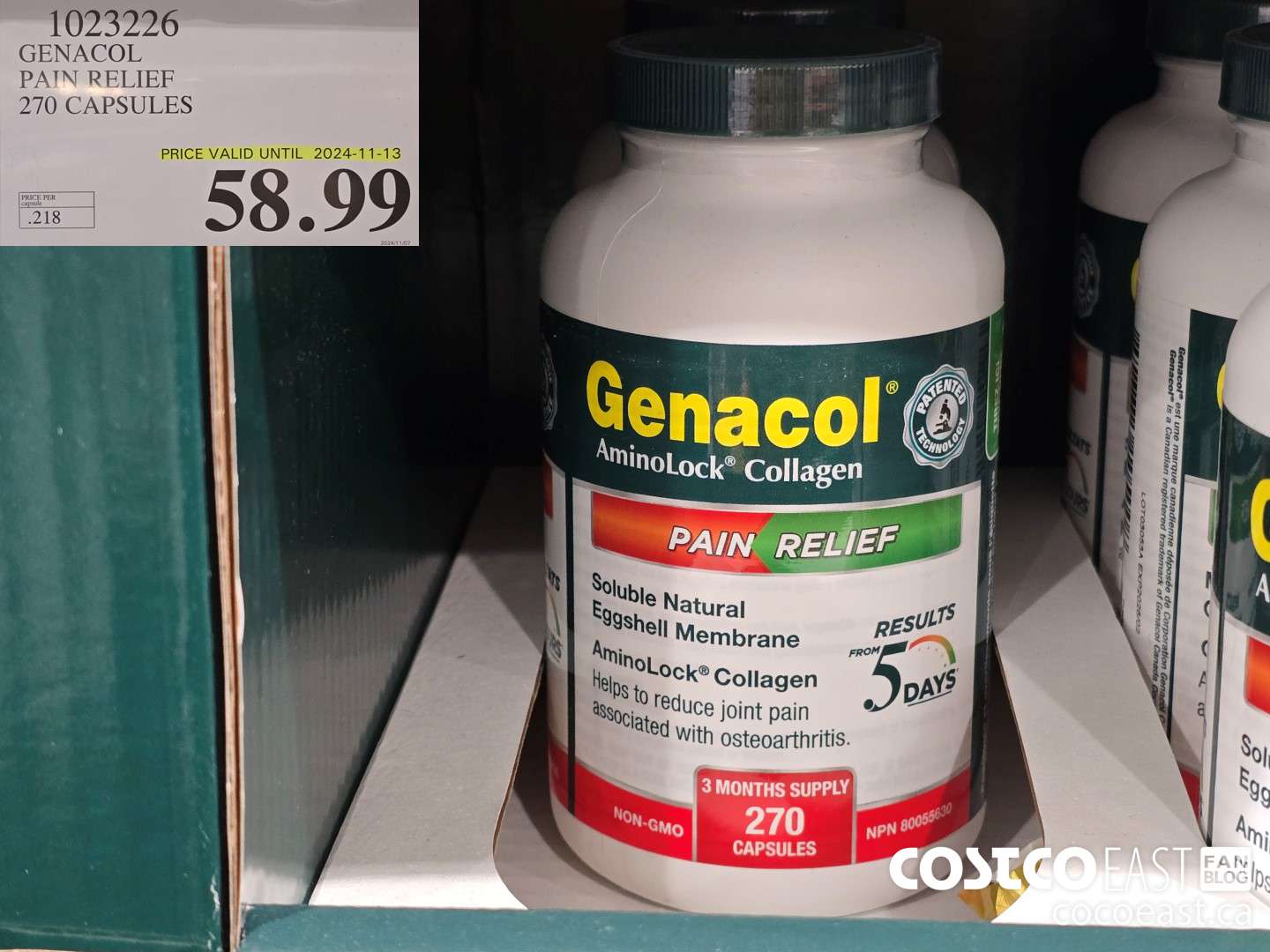 1023226 GENACOL PAIN RELIEF 270 CAPSULES $58.99