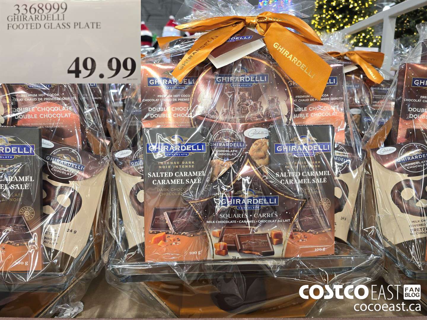 3368999 GHIRARDELLI FOOTED GLASS PLAT $49.99