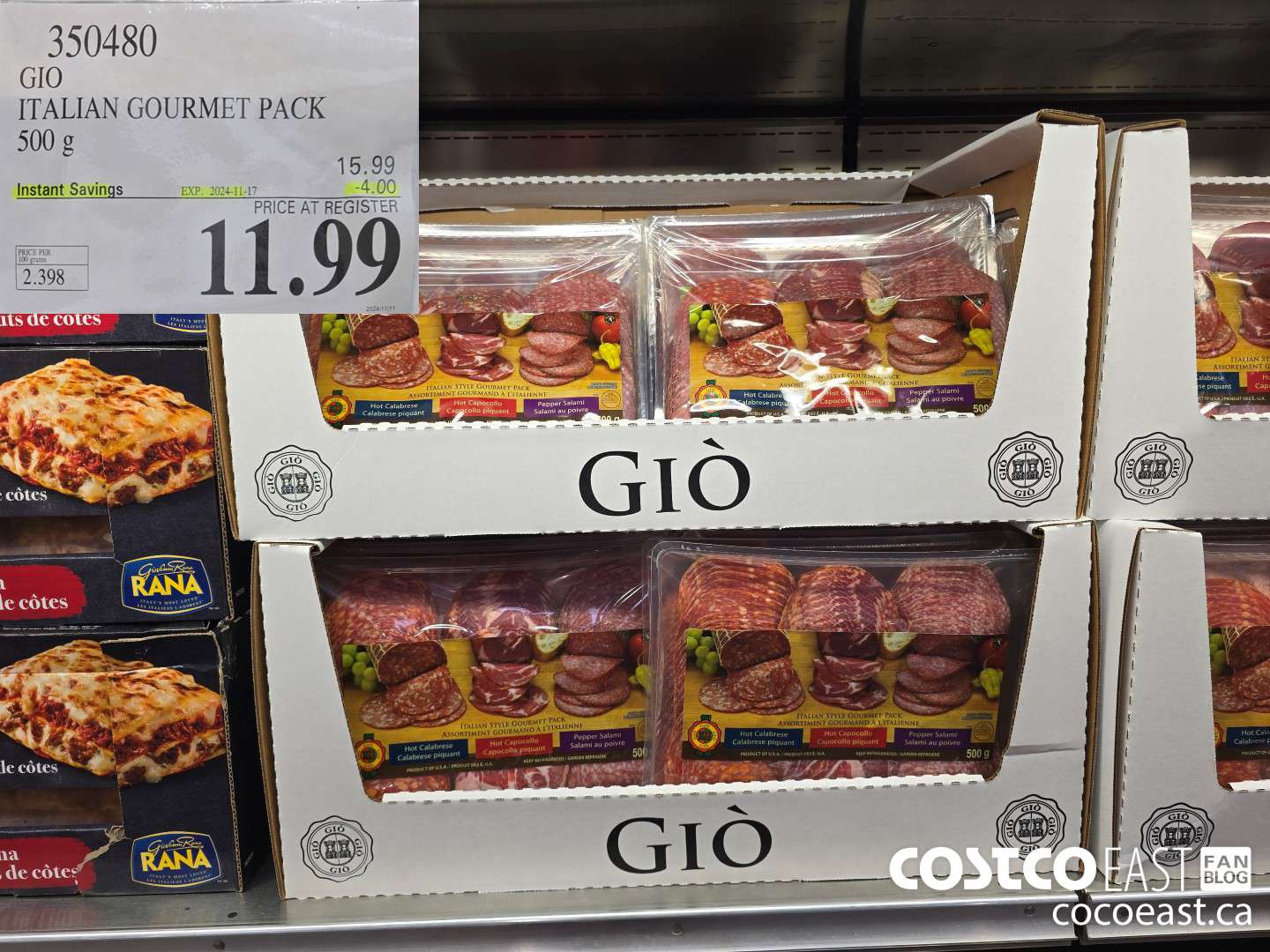 350480 GIO ITALIAN GOURMET PACK 500 g ($4.00 INSTANT SAVINGS EXPIRES ON 2024-11-17) $11.99