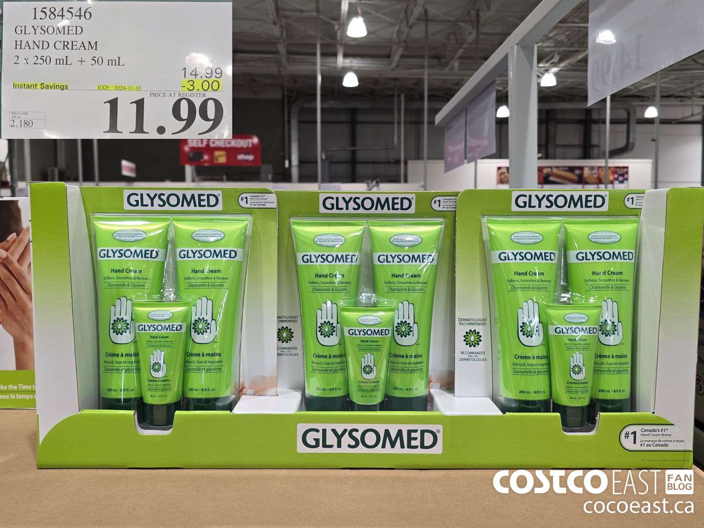 1584546 GLYSOMED HAND CREAM 2x 250 mL + 50 mL ($3.00 INSTANT SAVINGS EXPIRES ON 2024-11-10) $11.99