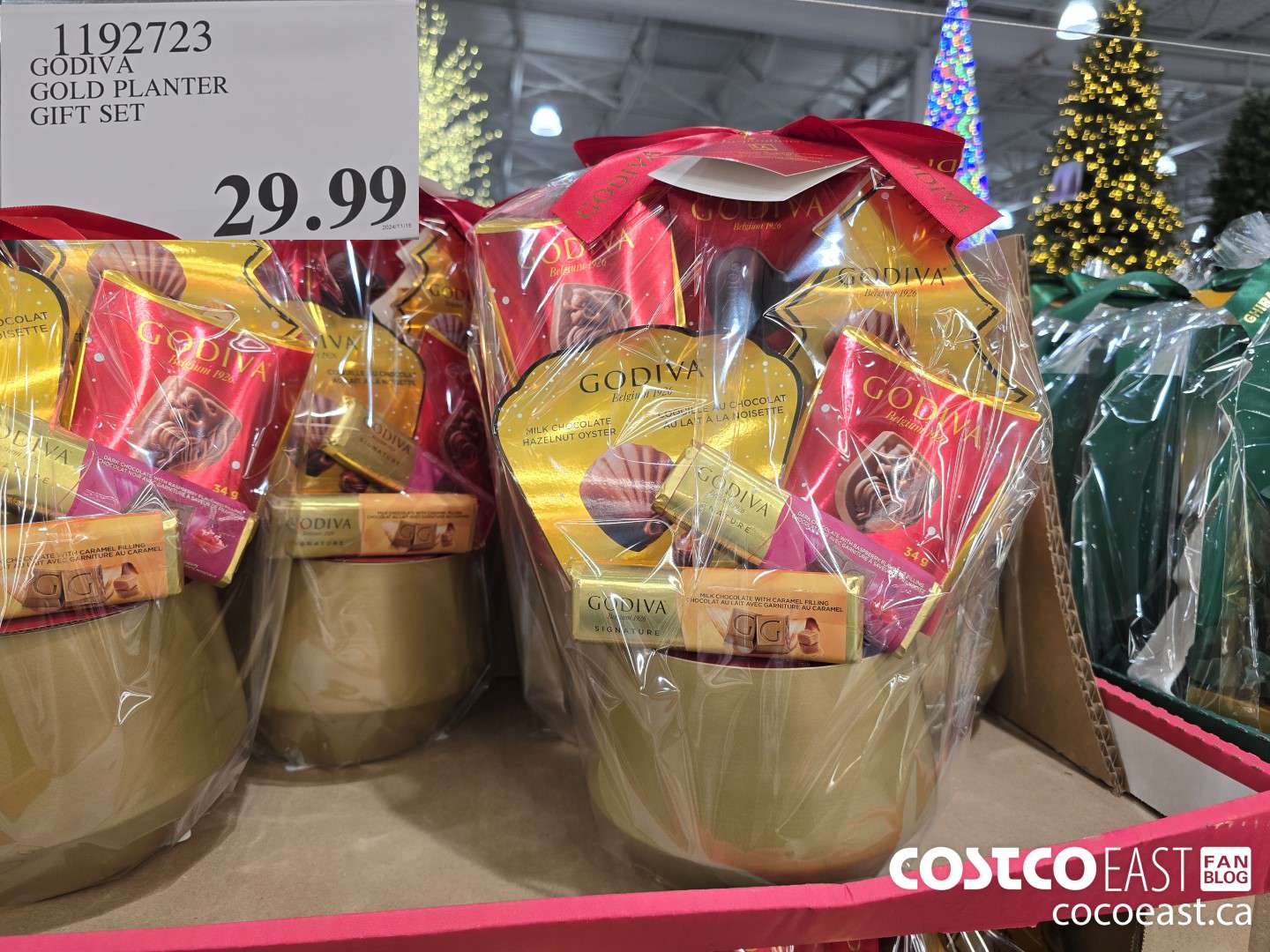 1192723 GODIVA GOLD PLANTER GIFT SET $29.99