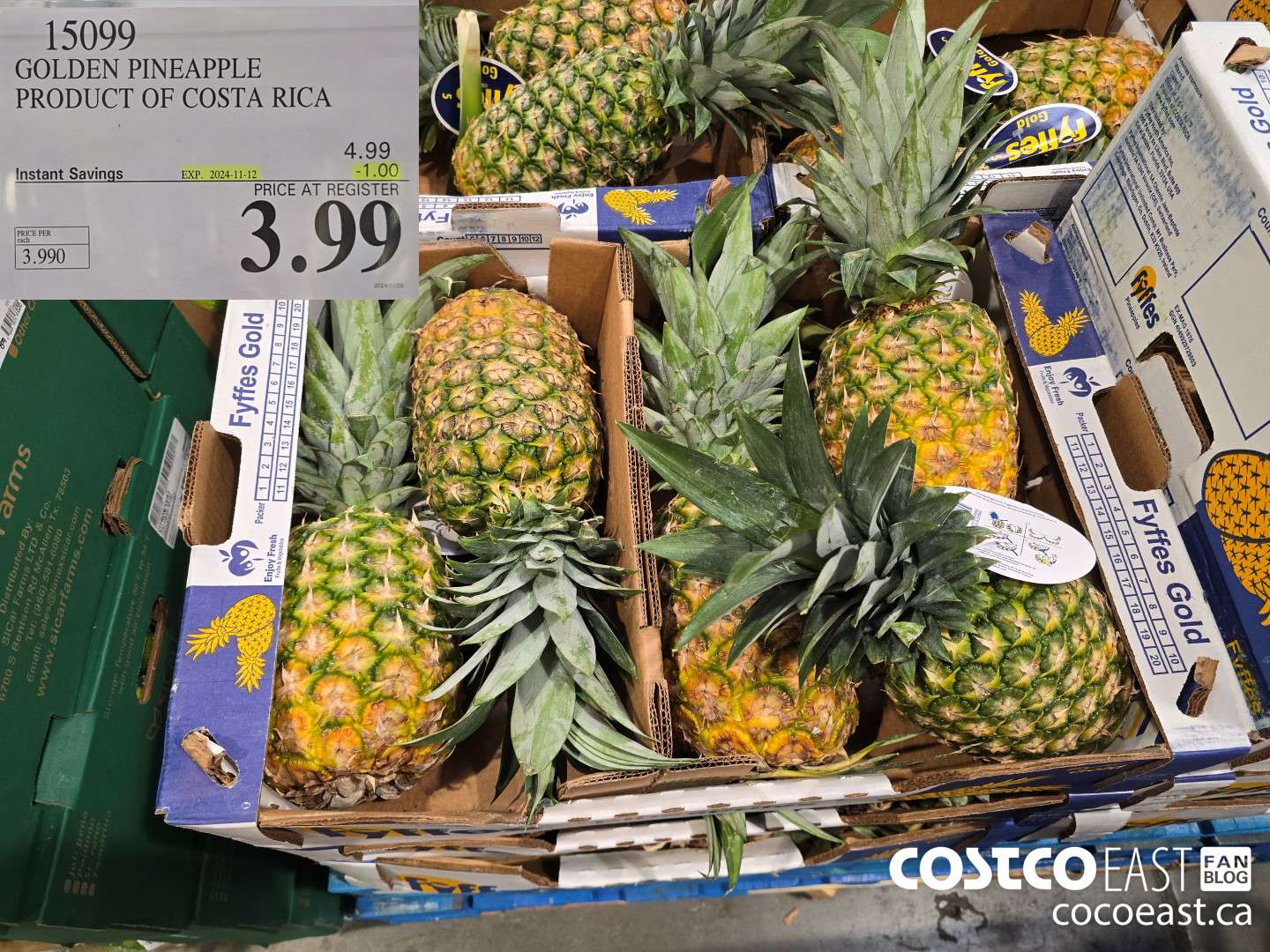 15099 GOLDEN PINEAPPLE PRODUCT OF COSTA RICA ($1.00 INSTANT SAVINGS EXPIRES ON 2024-11-12) $3.99