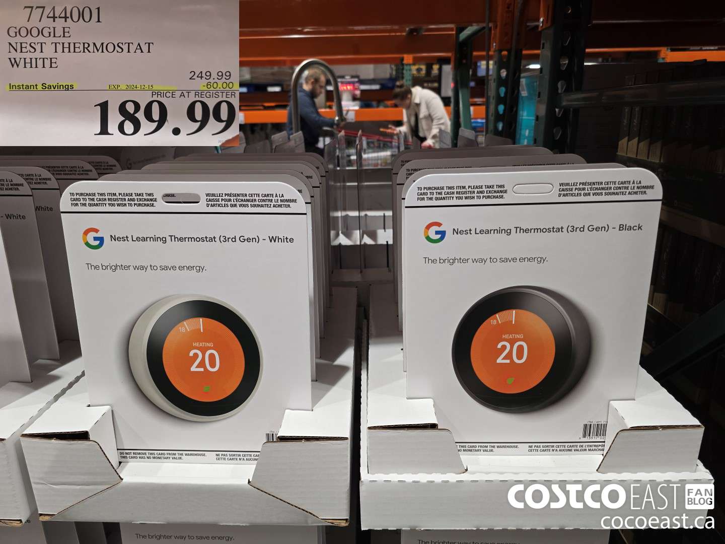 7744001 GOOGLE NEST THERMOSTAT WHITE ($60.00 INSTANT SAVINGS EXPIRES ON 2024-12-15) $189.99