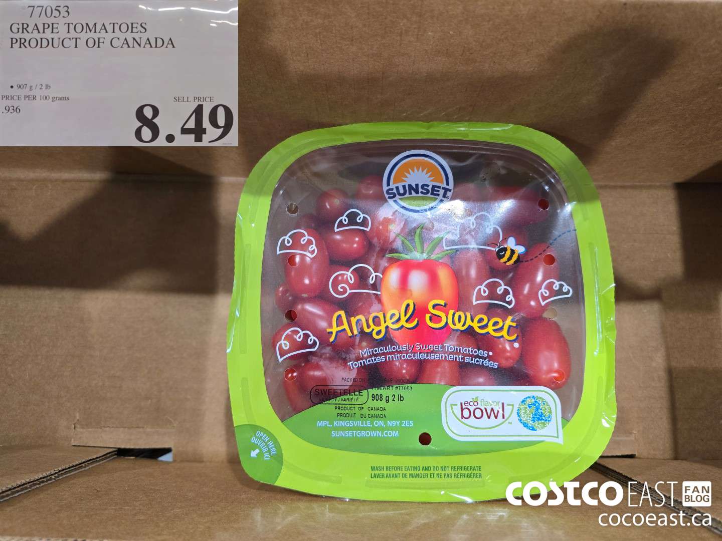 77053 GRAPE TOMATOES PRODUCT OF CANADA $8.49