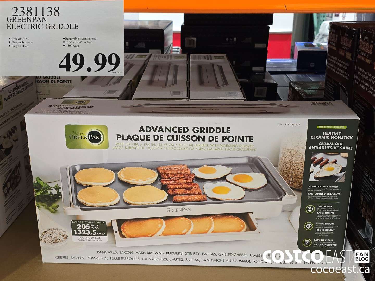 2381138 GREENPAN ELECTRIC GRIDDLE $49.99