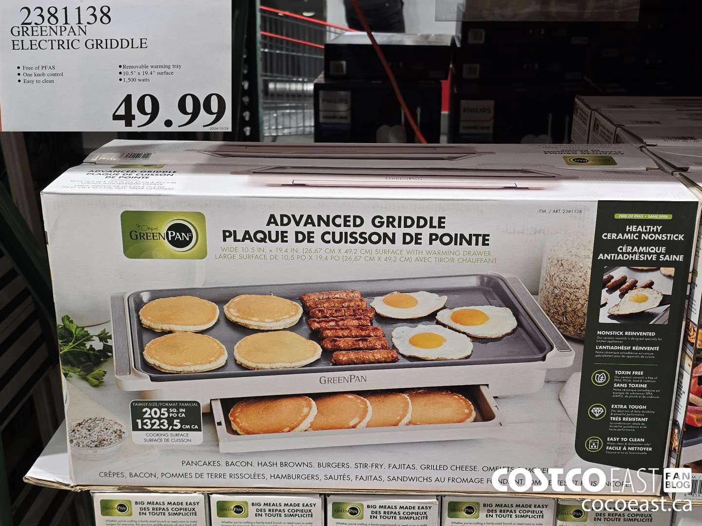 2381138 GREENPAN ELECTRIC GRIDDLE $49.99