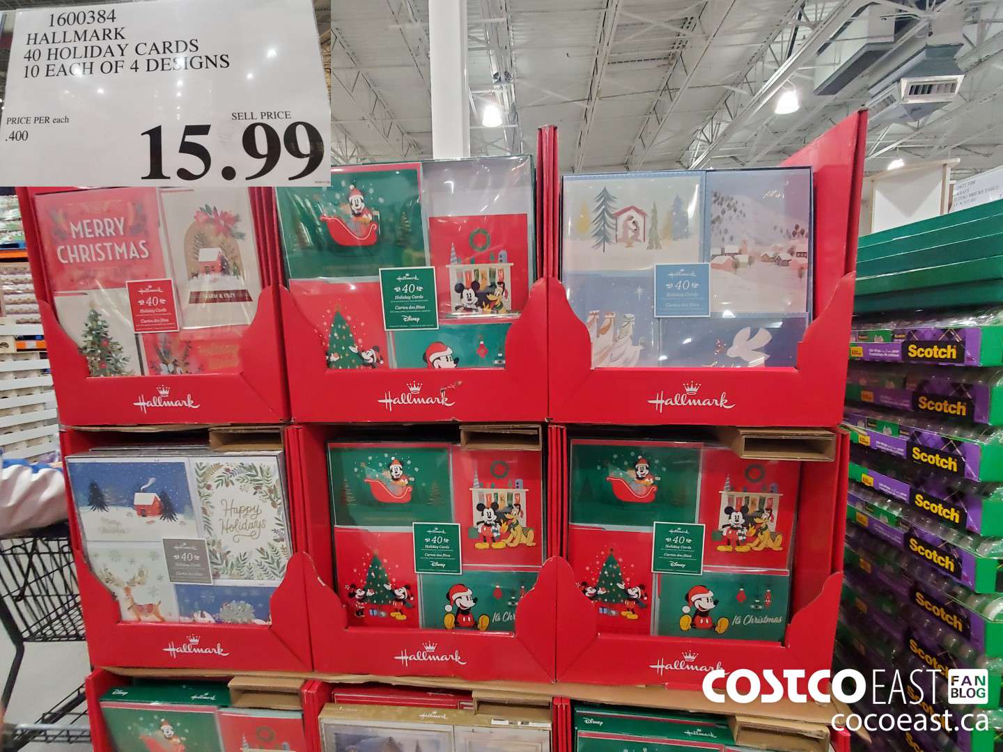 1600384 HALLMARK 40 HOLIDAY CARDS 10 EACH OF 4 DESIGNS $15.99