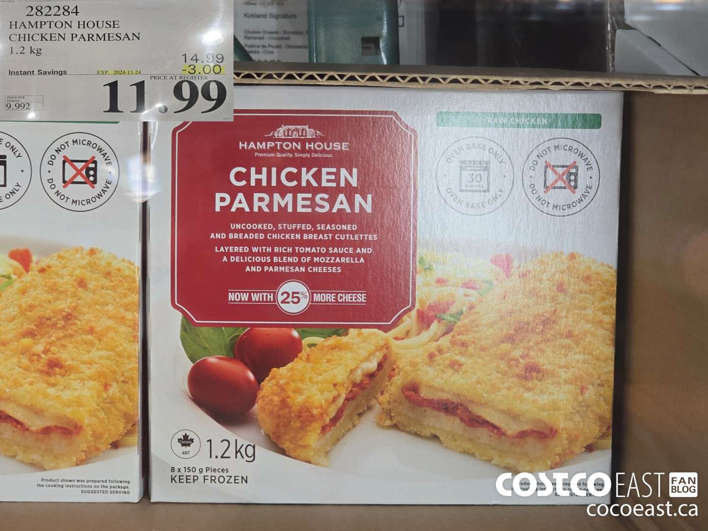 282284 HAMPTON HOUSE CHICKEN PARMESAN 1.2 kg ($3.00 INSTANT SAVINGS EXPIRES ON 2024-11-24) $11.99