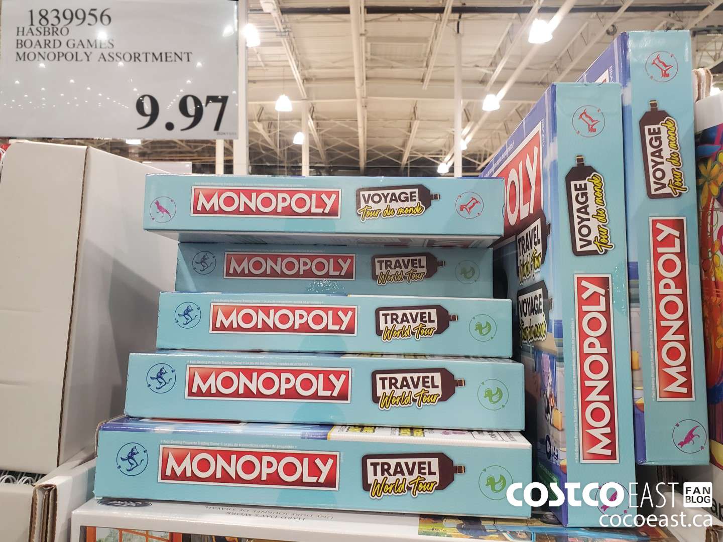 1839956 HASBRO BOARD GAMES MONOPOLY ASSORTMENT  $9.97