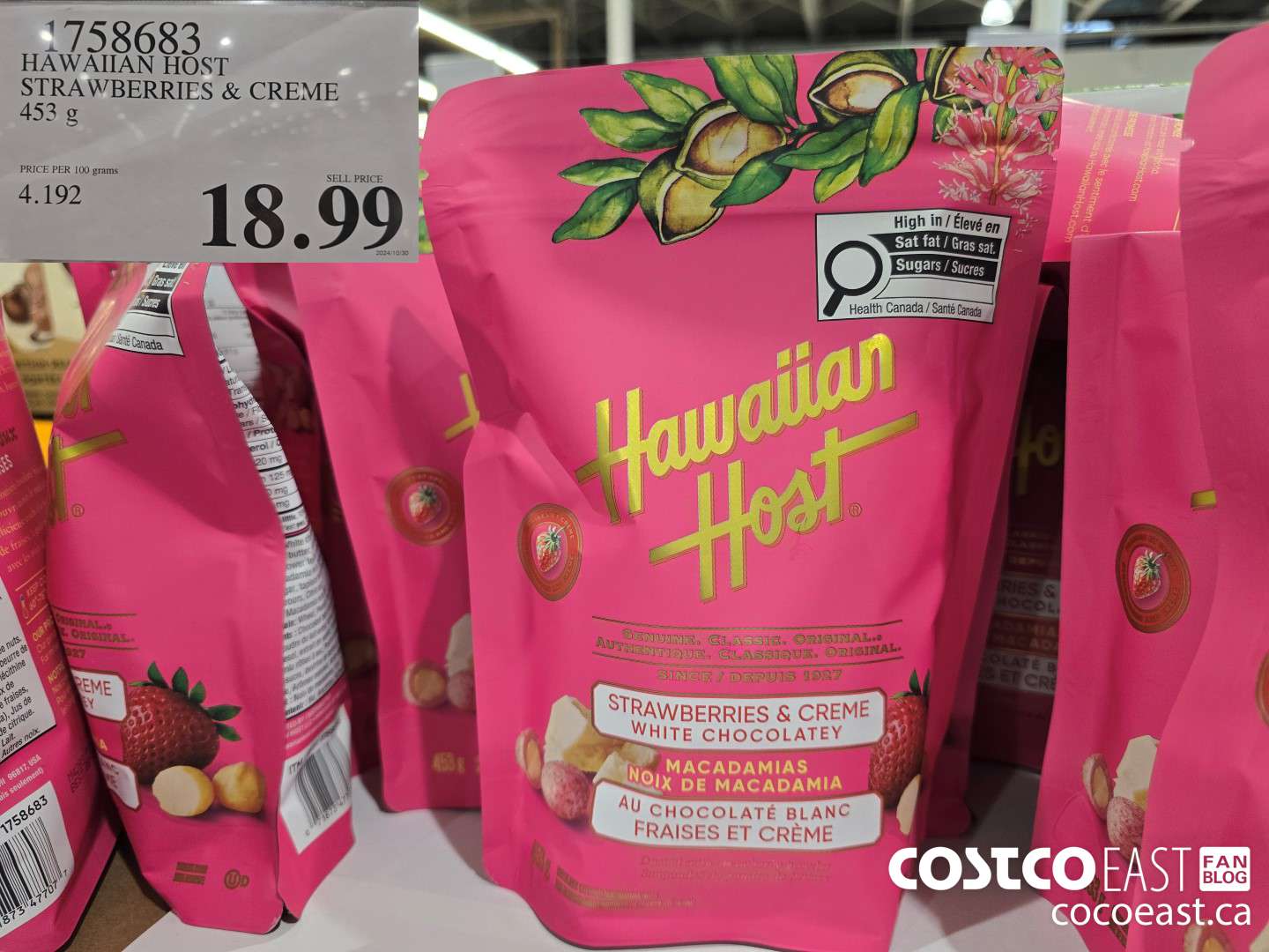 1758683 HAWAIIAN HOST STRAWBERRIES & CREAM MACADAMIAS 453 g $18.99