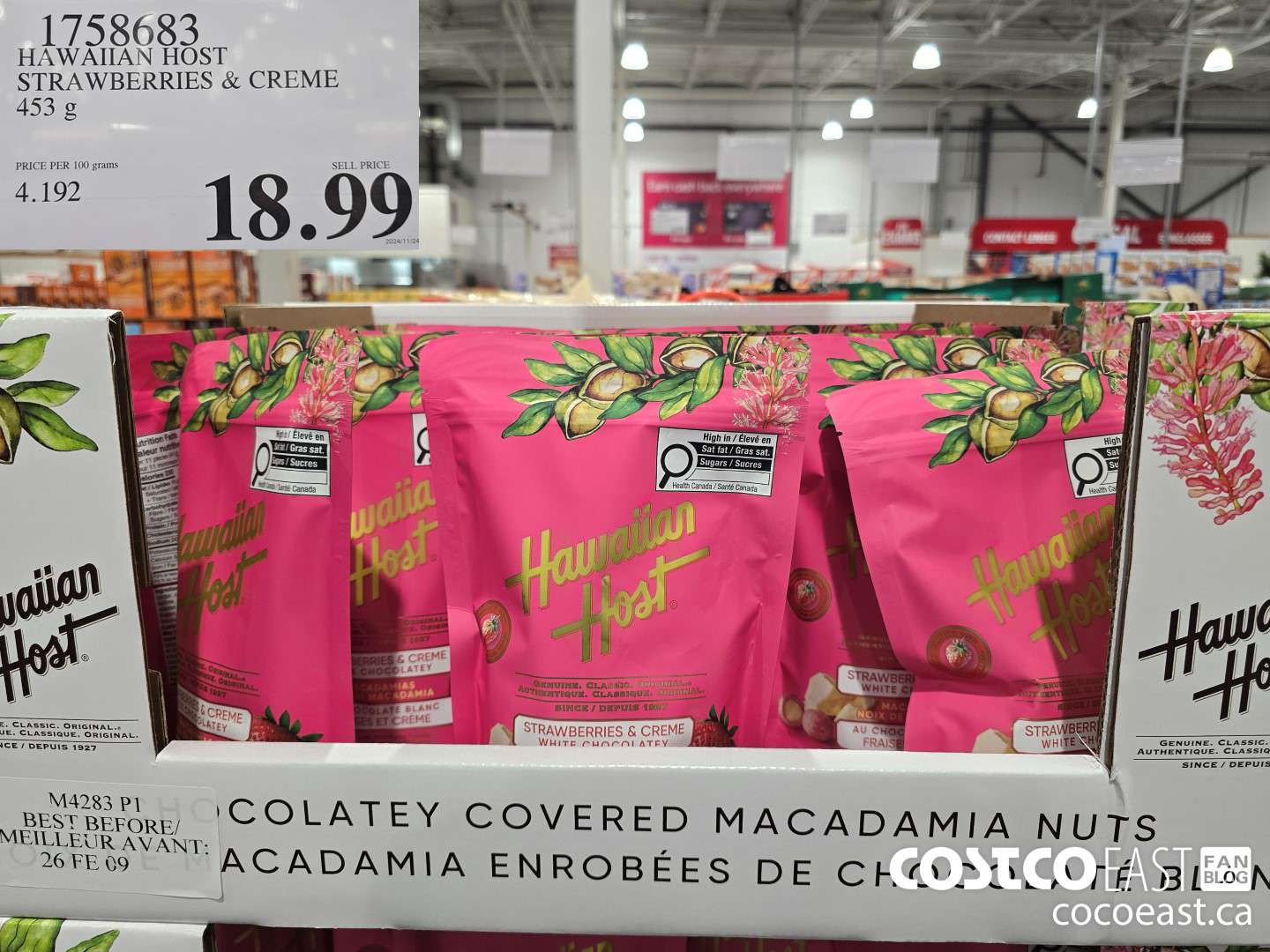 1758683 HAWAIIAN HOST STRAWBERRIES & CREAM MACADAMIAS 453 g $18.99