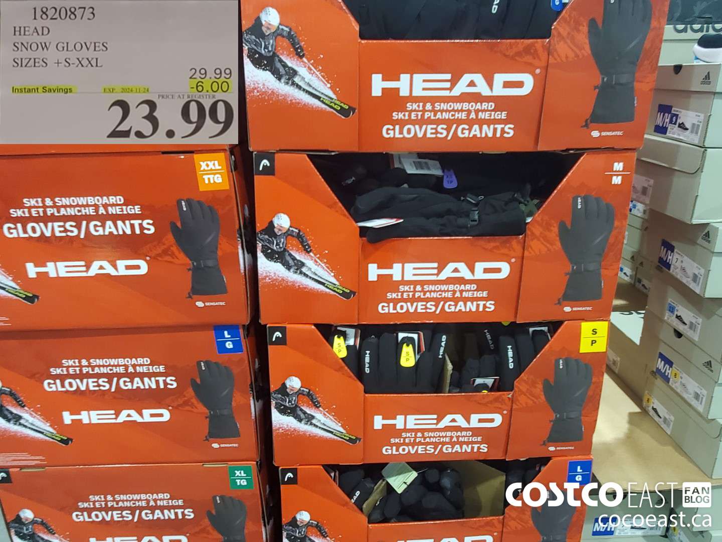 1820873 HEAD SNOW GLOVES SIZES + S-XXL ($6.00 INSTANT SAVINGS EXPIRES ON 2024-11-24) $23.99