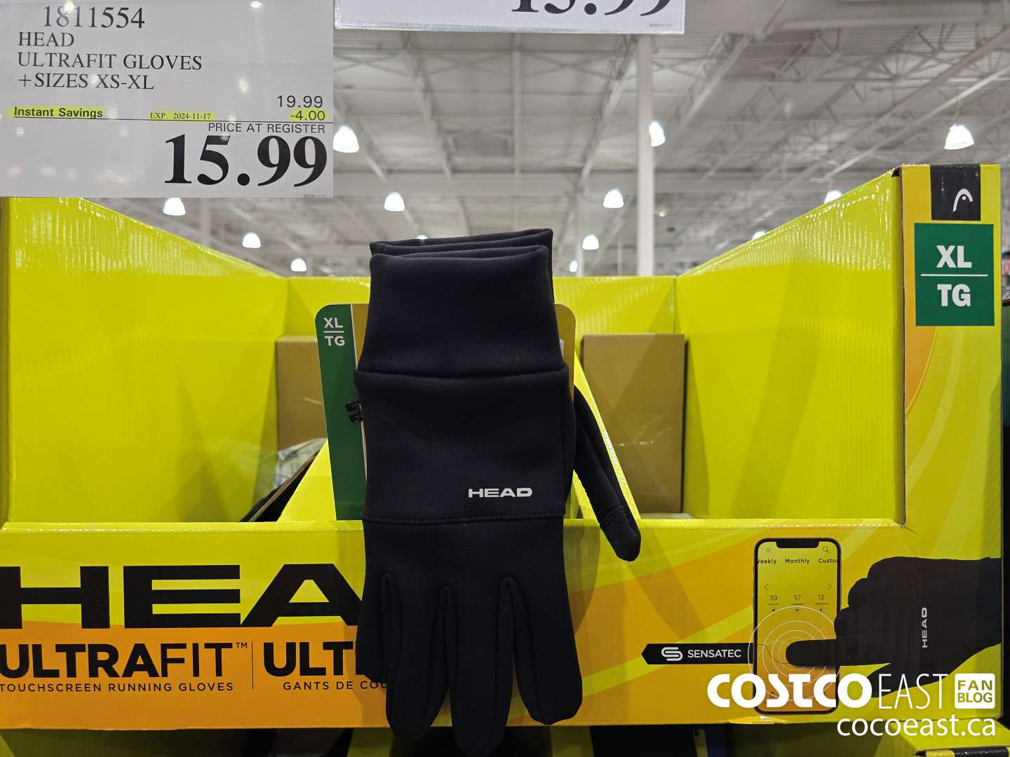 1811554 HEAD ULTRAFIT GLOVES + SIZS XS-XL ($4.00 INSTANT SAVINGS EXPIRES ON 2024-11-17) $15.99