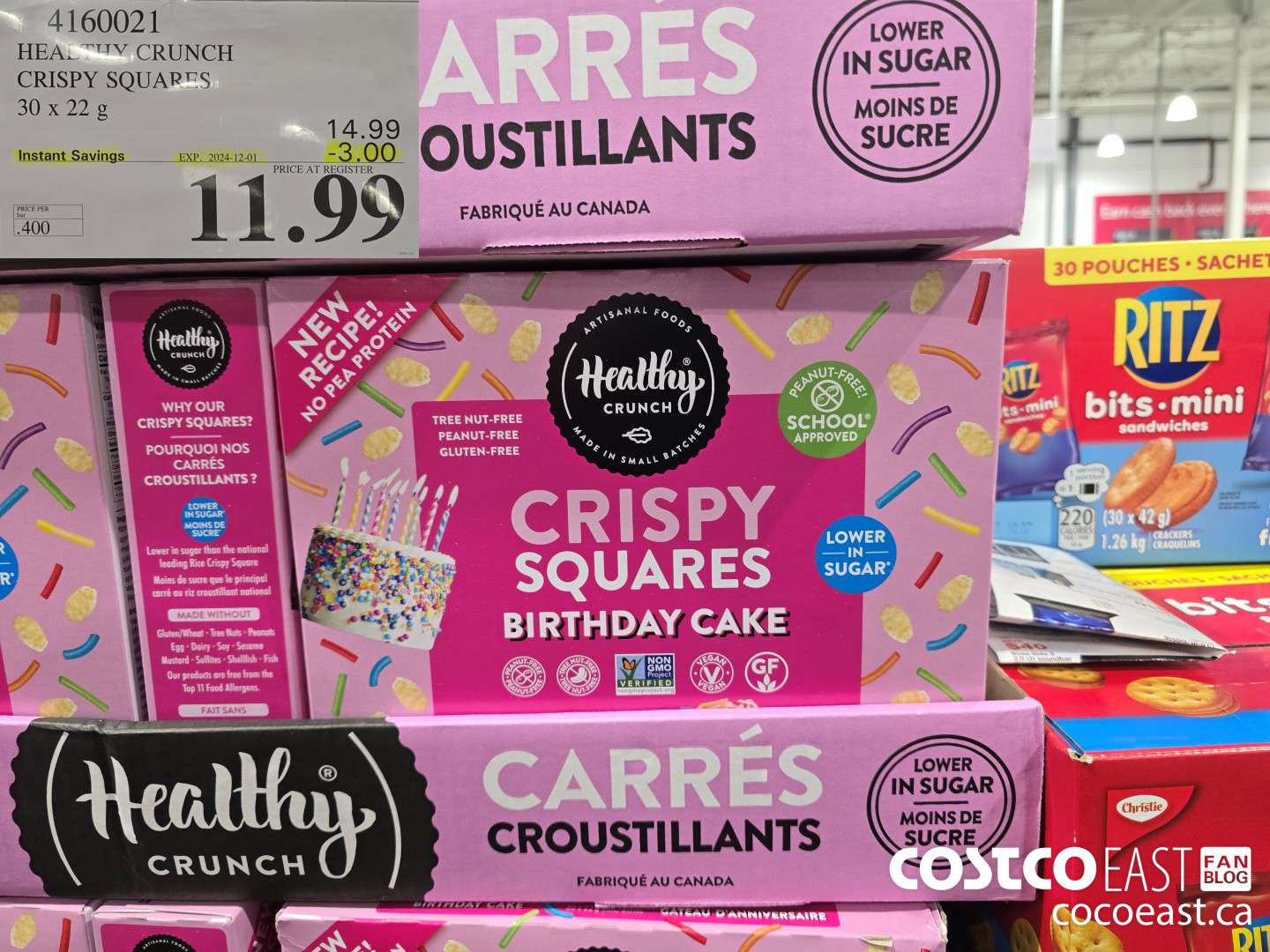 4160021 HEALTHY CRUNCH CRISPY SQUARES 30 X 22 G ($3.00 INSTANT SAVINGS EXPIRES ON 2024-12-01) $11.99