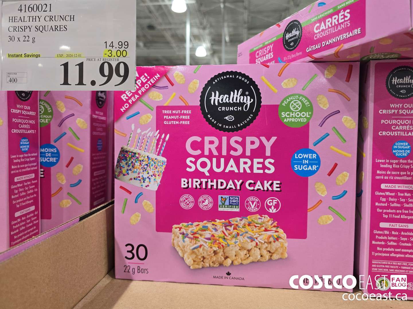 4160021 HEALTHY CRUNCH CRISPY SQUARES 30 X 22 G ($3.00 INSTANT SAVINGS EXPIRES ON 2024-12-01) $11.99