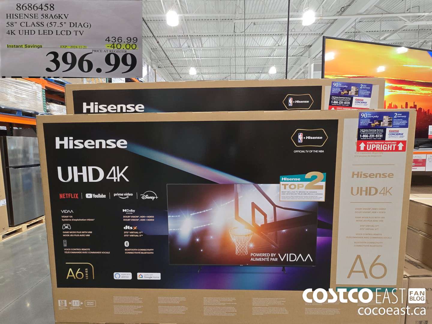 8686458 HISENSE 58A6KV 58