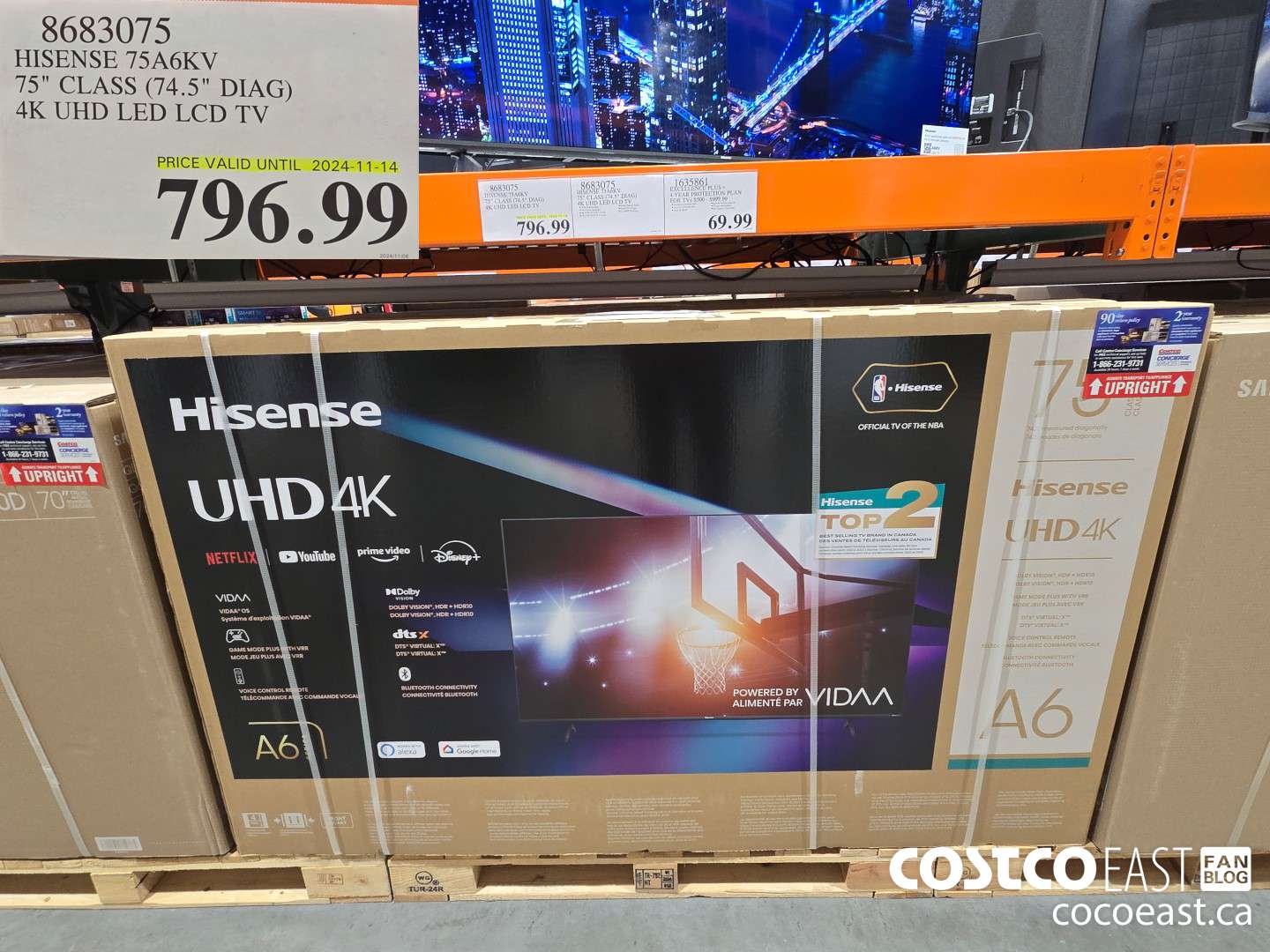 8683075 HISENSE 75A6KV 75