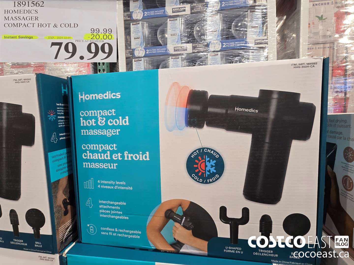 1891562 HOMEDICS MASSAGER COMPACT HOT & COLD ($20.00 INSTANT SAVINGS EXPIRES ON 2024-12-01) $79.99