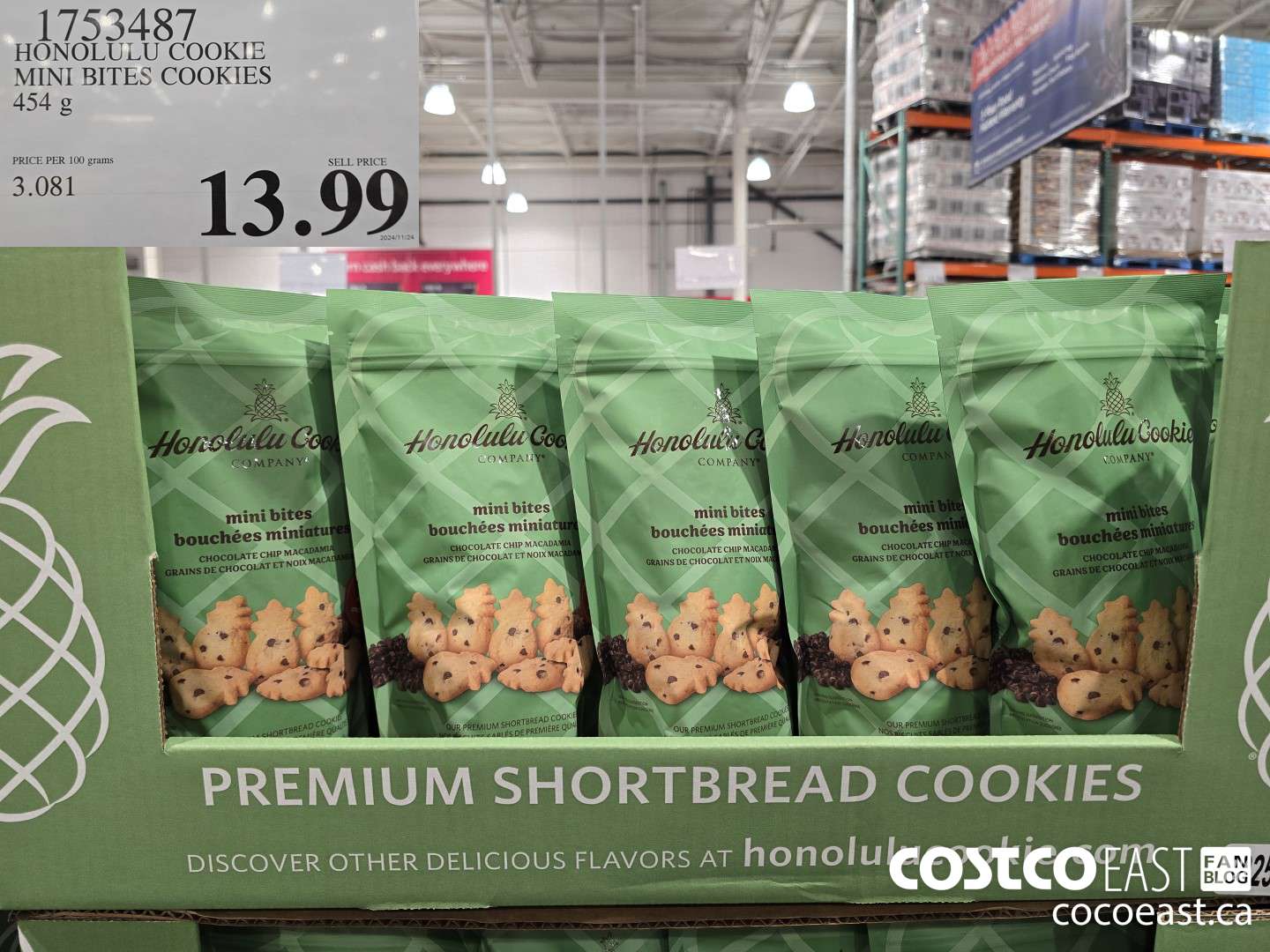 1753487 HONOLULU COOKIE MINI BITES COOKIES 454 g $13.99
