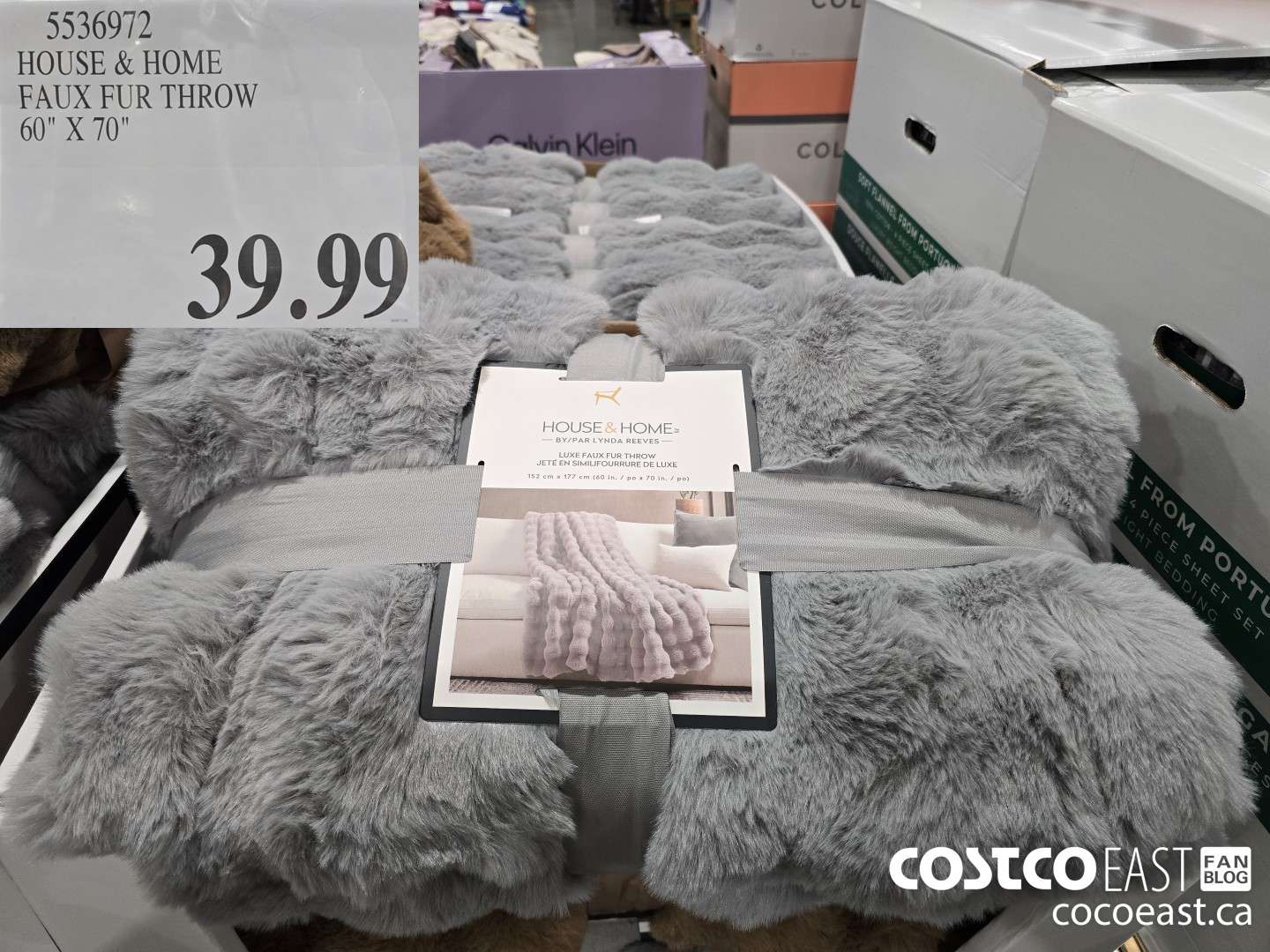 5536972 HOUSE & HOME FAUX FUR THROW 60