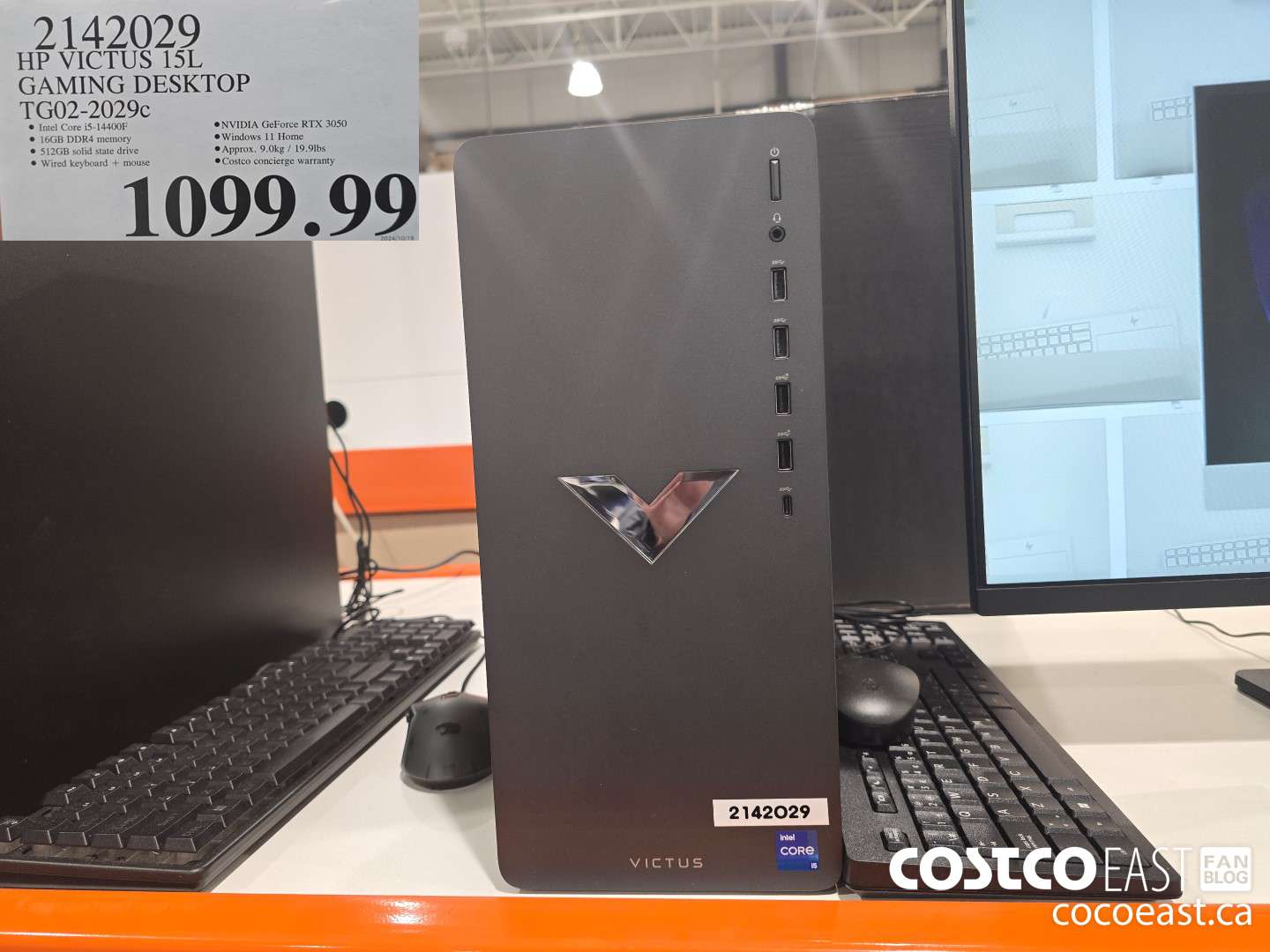 2142029 HP VICTUS 15L GAMING DESKTOP TG02-2029c $1099.99