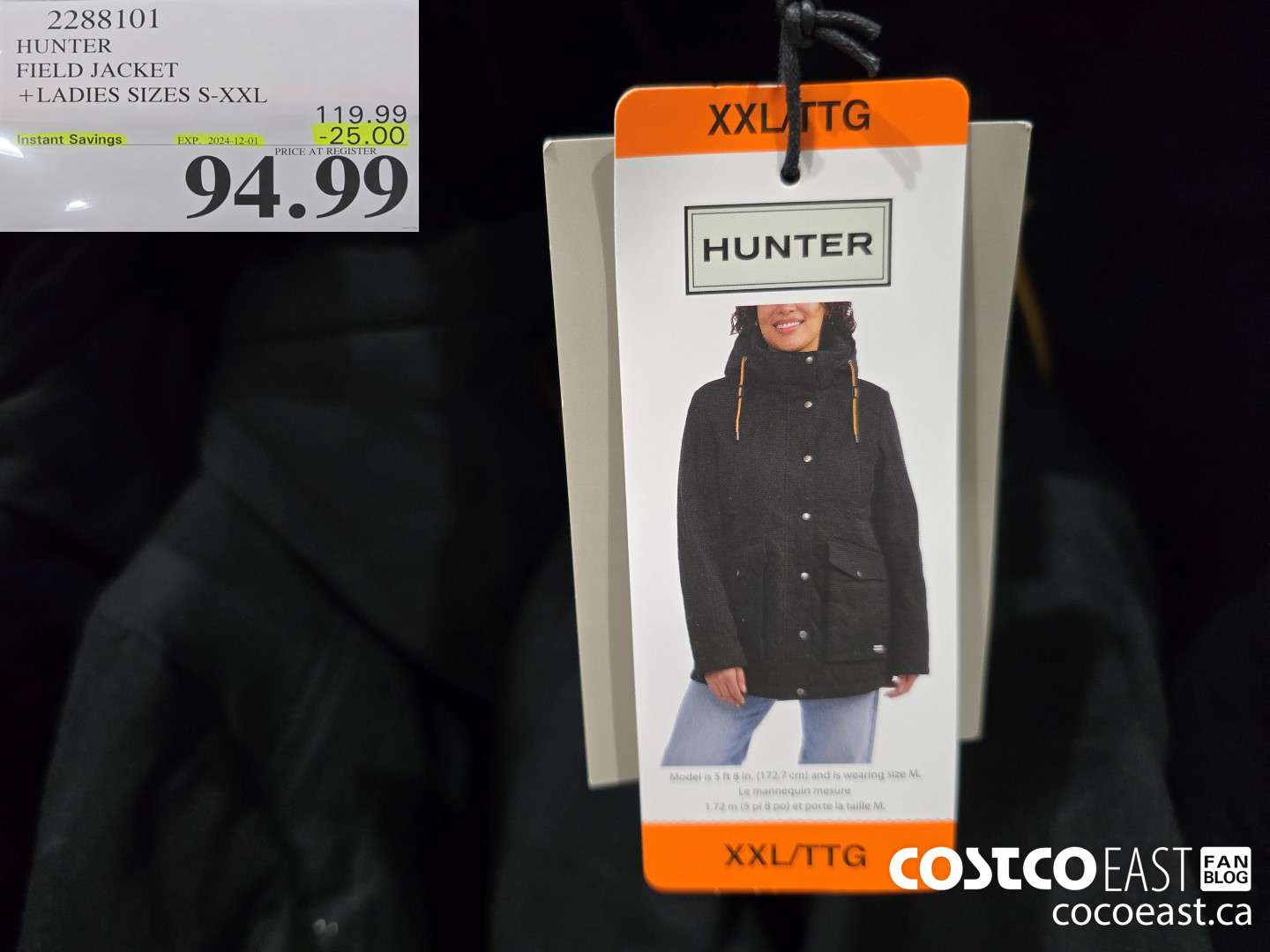 2288101 HUNTER FIELD JACKET +LADIES SIZES S-XXL ($25.00 INSTANT SAVINGS EXPIRES ON 2024-12-01) $94.99
