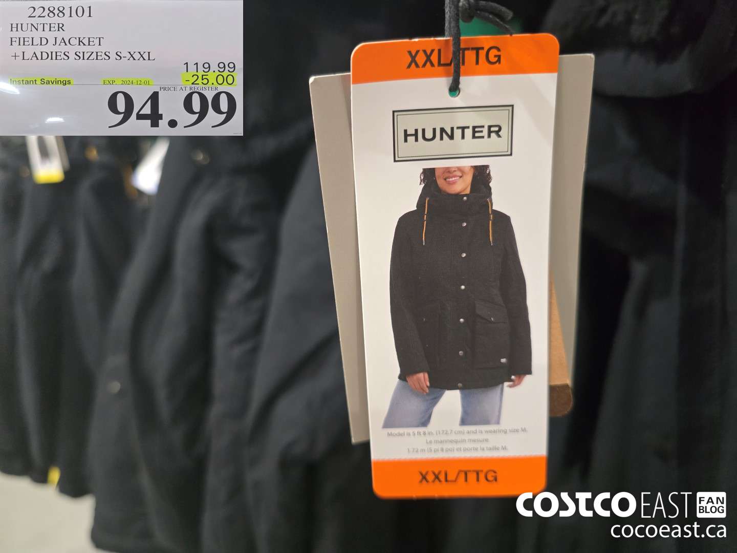 2288101 HUNTER FIELD JACKET +LADIES SIZES S-XXL ($25.00 INSTANT SAVINGS EXPIRES ON 2024-12-01) $94.99